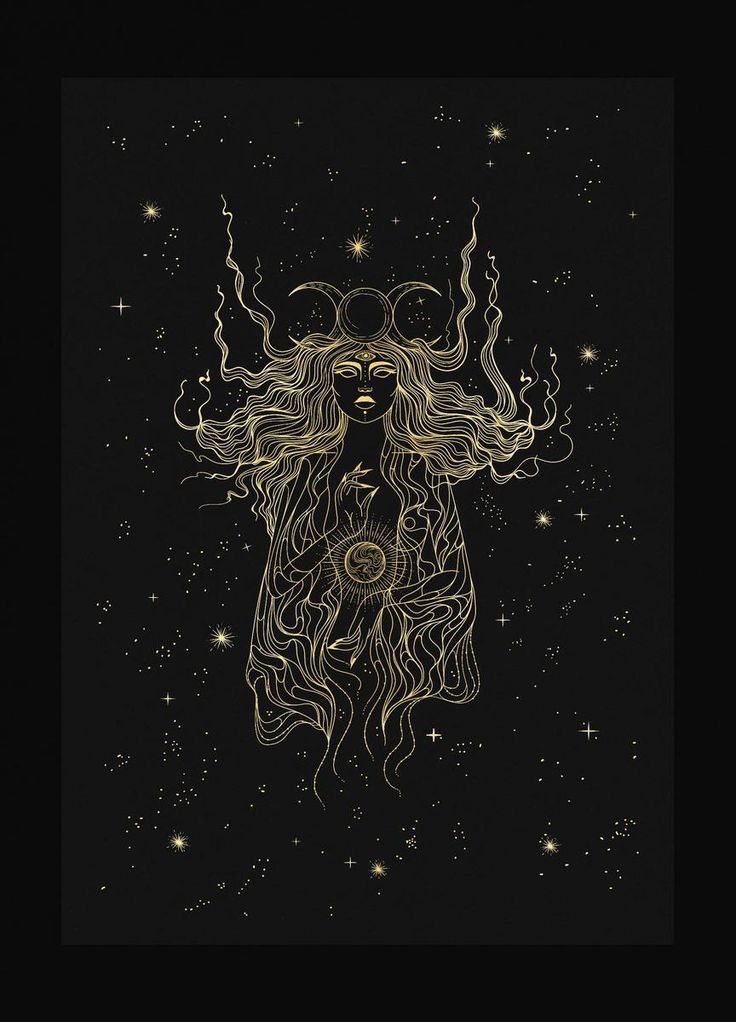 Celestial Goddess Gold - fantasy wallpaper for OpersCraft