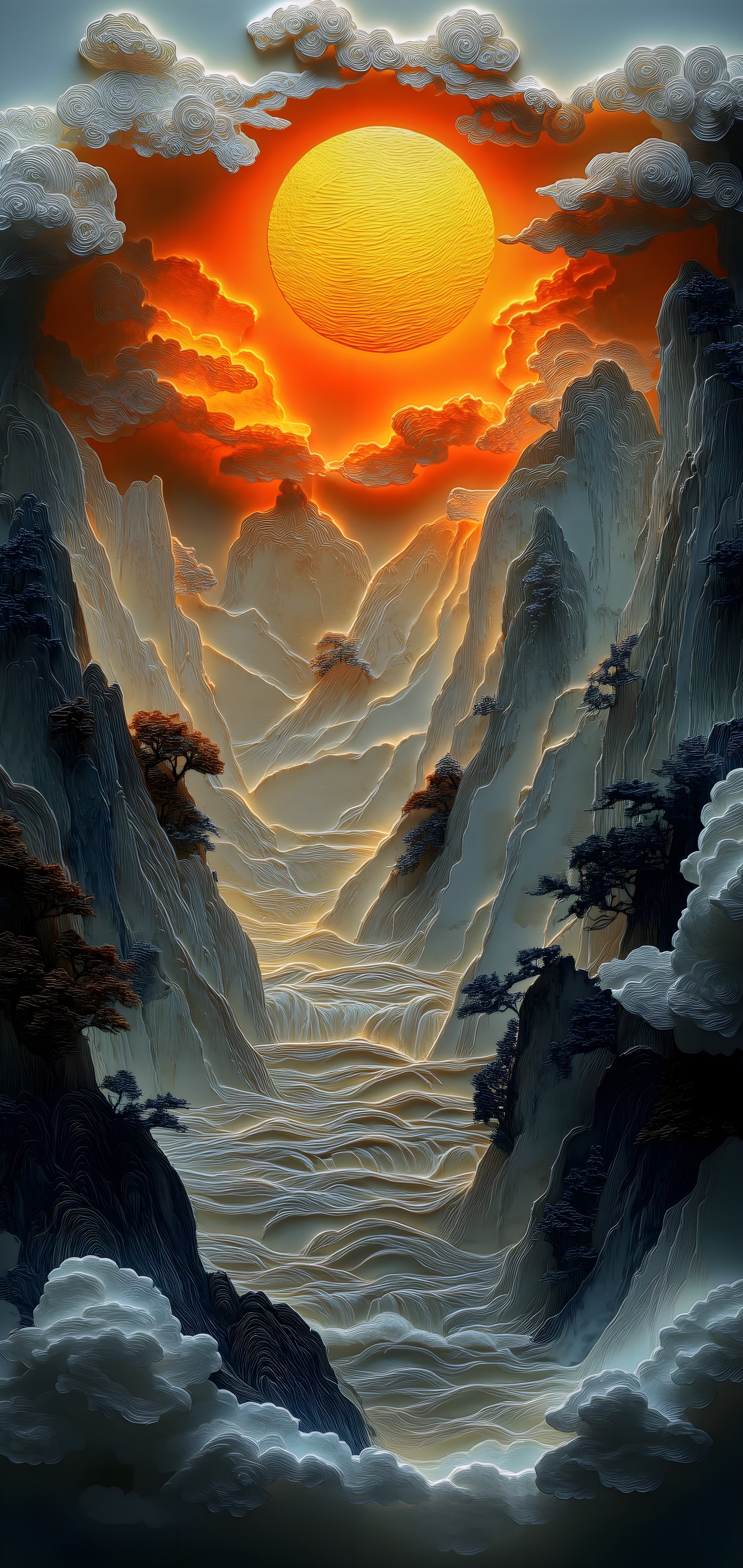 Celestial Mountain Vista - landscape wallpaper for OpersCraft