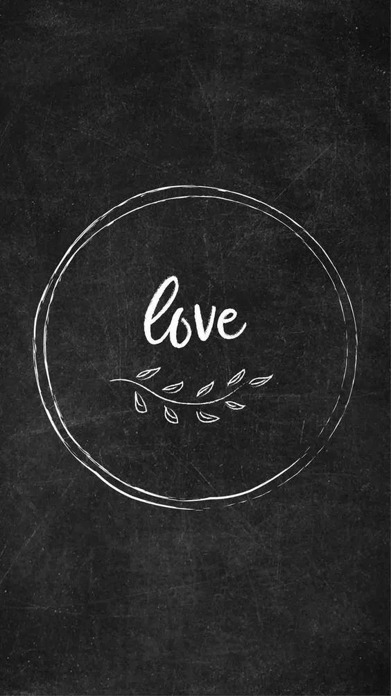 Chalkboard Love Circle - minimal wallpaper for OpersCraft