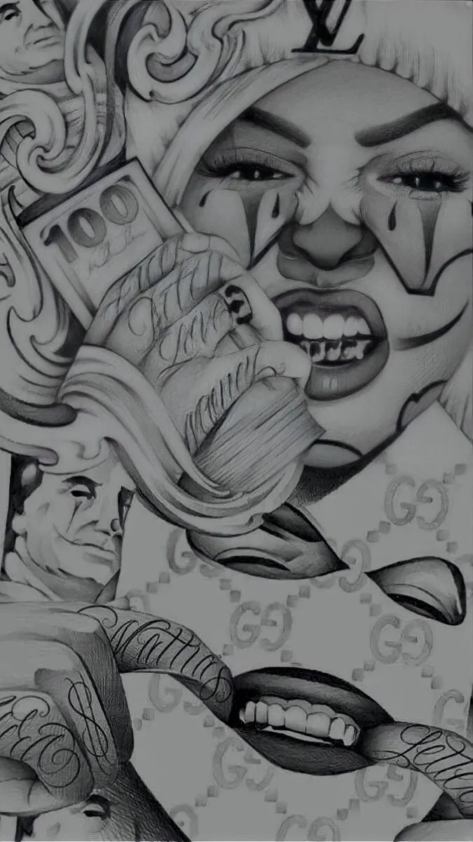 Chicano_Art_Money_and_Clowns - ghetto wallpaper for OpersCraft