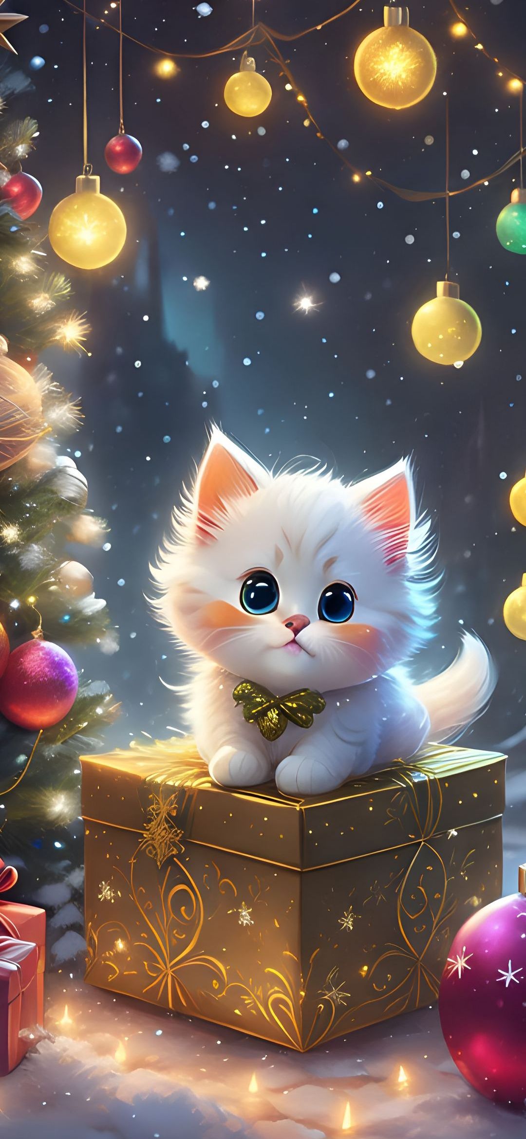 Christmas Kitten Gift - christmas wallpaper for OpersCraft