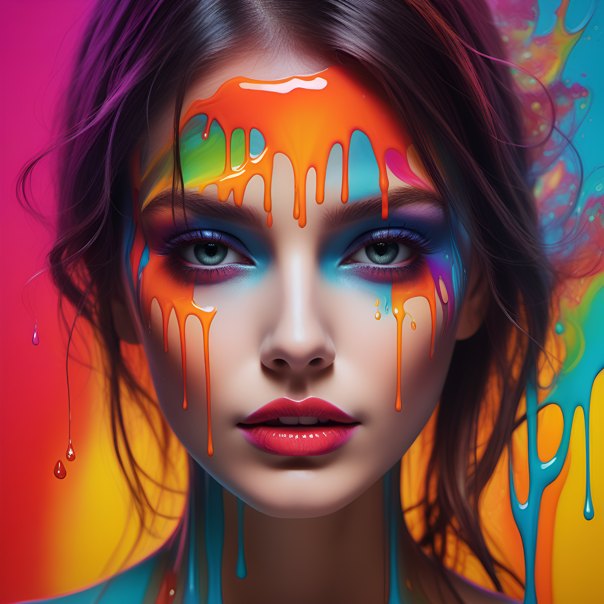 Chromatic Drip Portrait - portrait wallpaper for OpersCraft