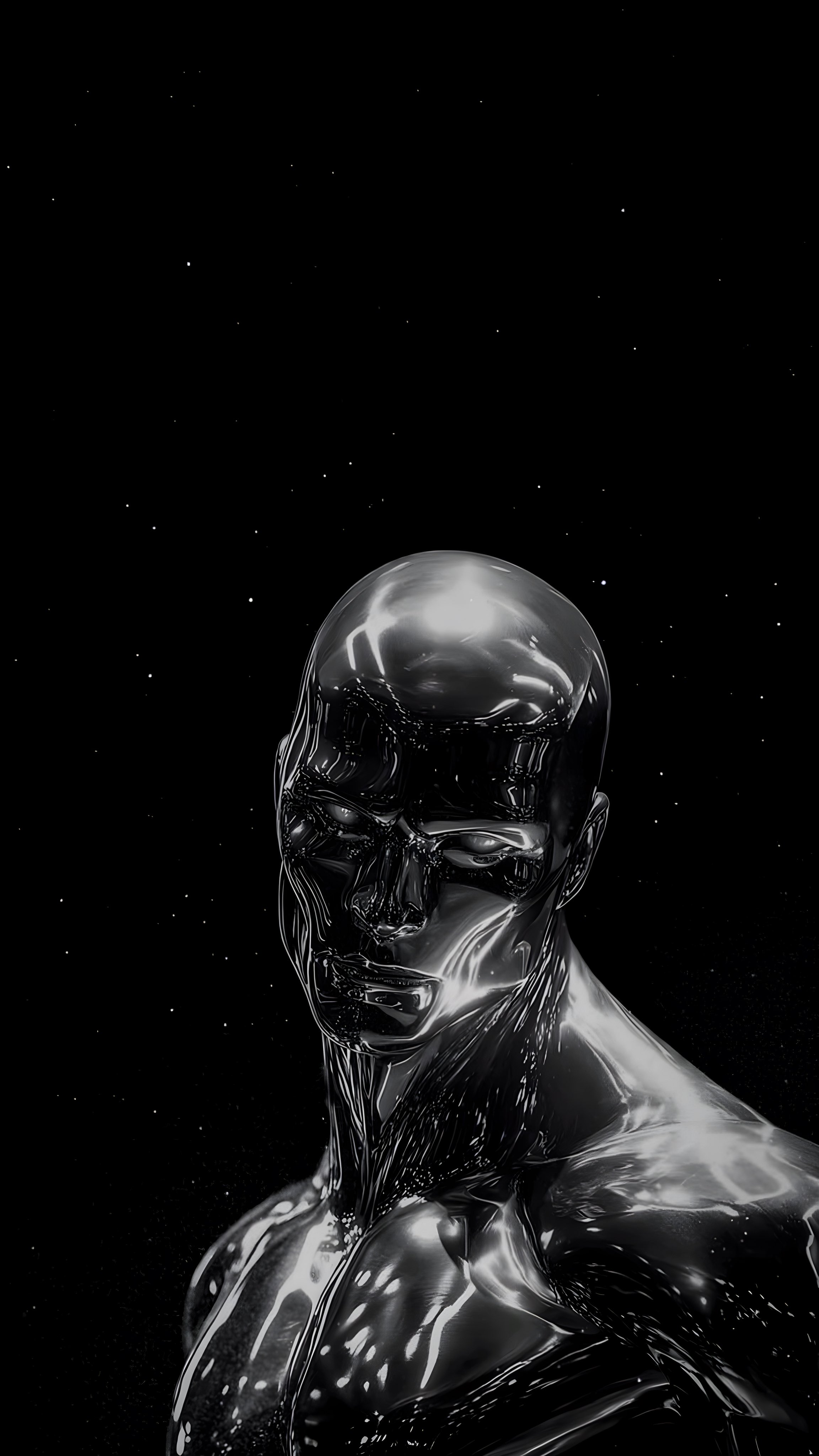 Chrome Figure in Space - abstract wallpaper for OpersCraft