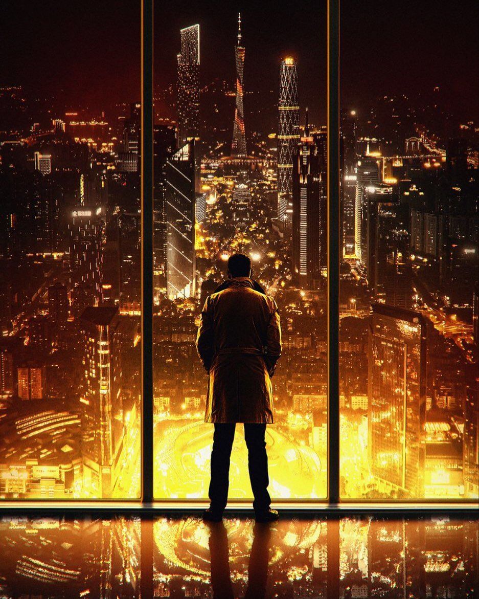 City Lights Contemplation - city wallpaper for OpersCraft