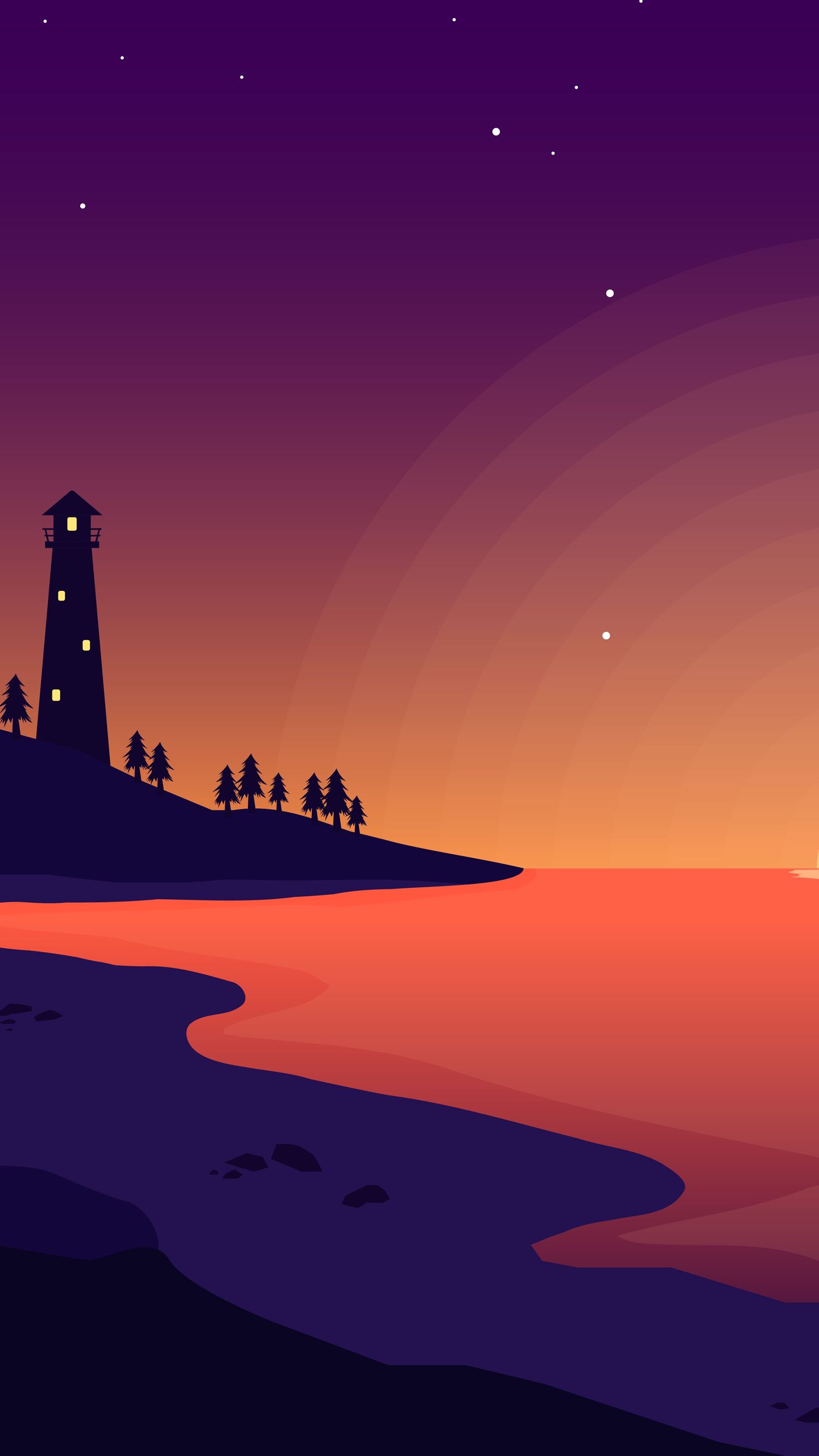 Coastal Lighthouse at Sunset - lighthouse wallpaper for OpersCraft