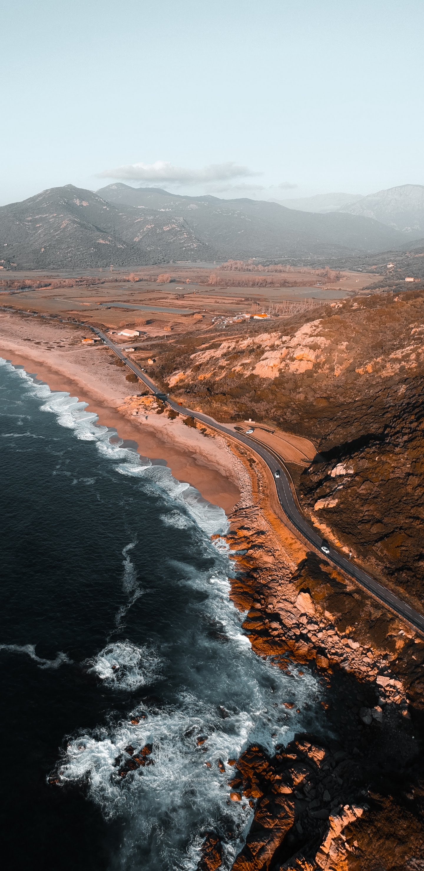 Coastal Road Aerial View - beach wallpaper for OpersCraft