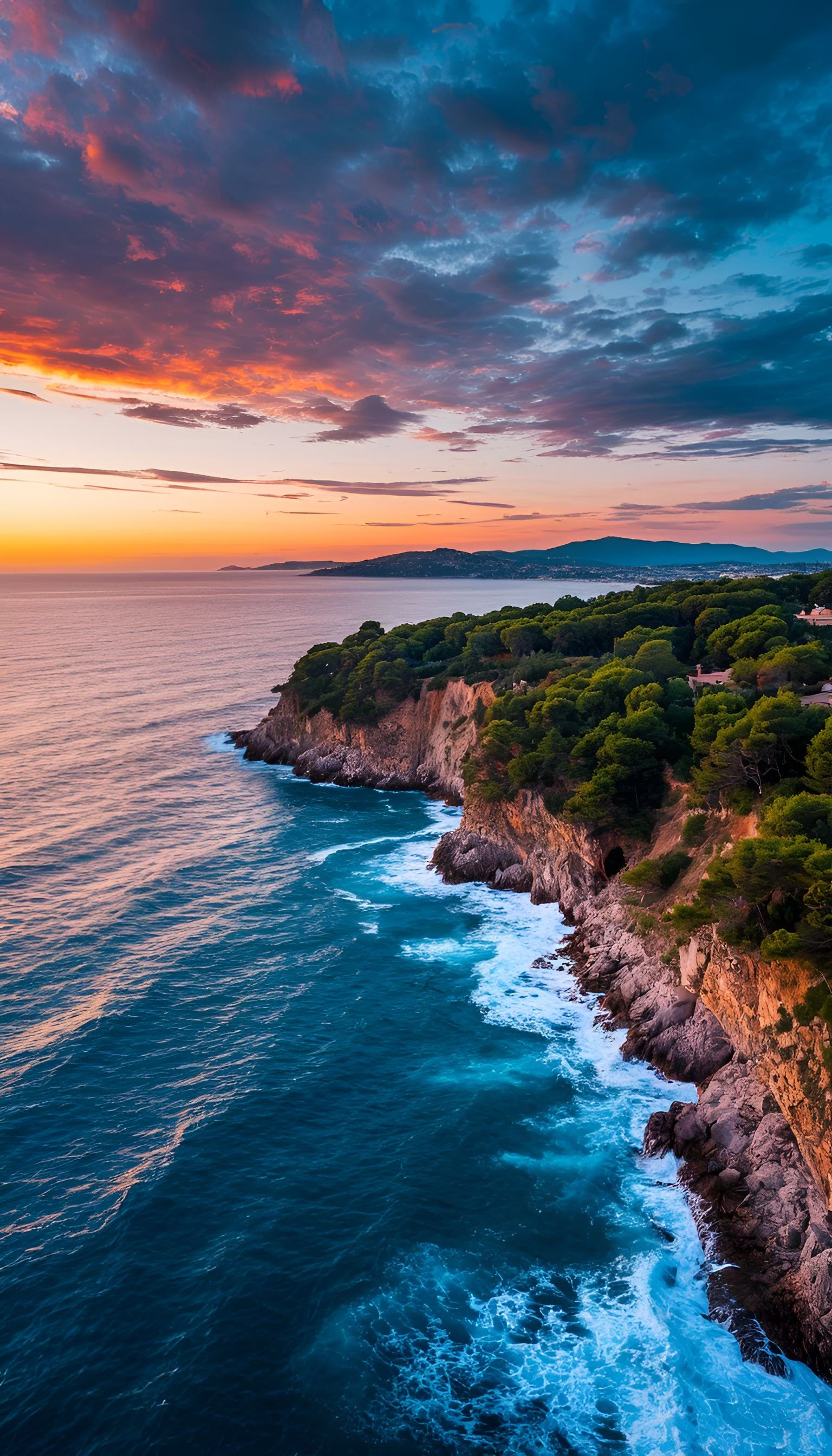 Coastal Sunset Cliff View - nature wallpaper for OpersCraft