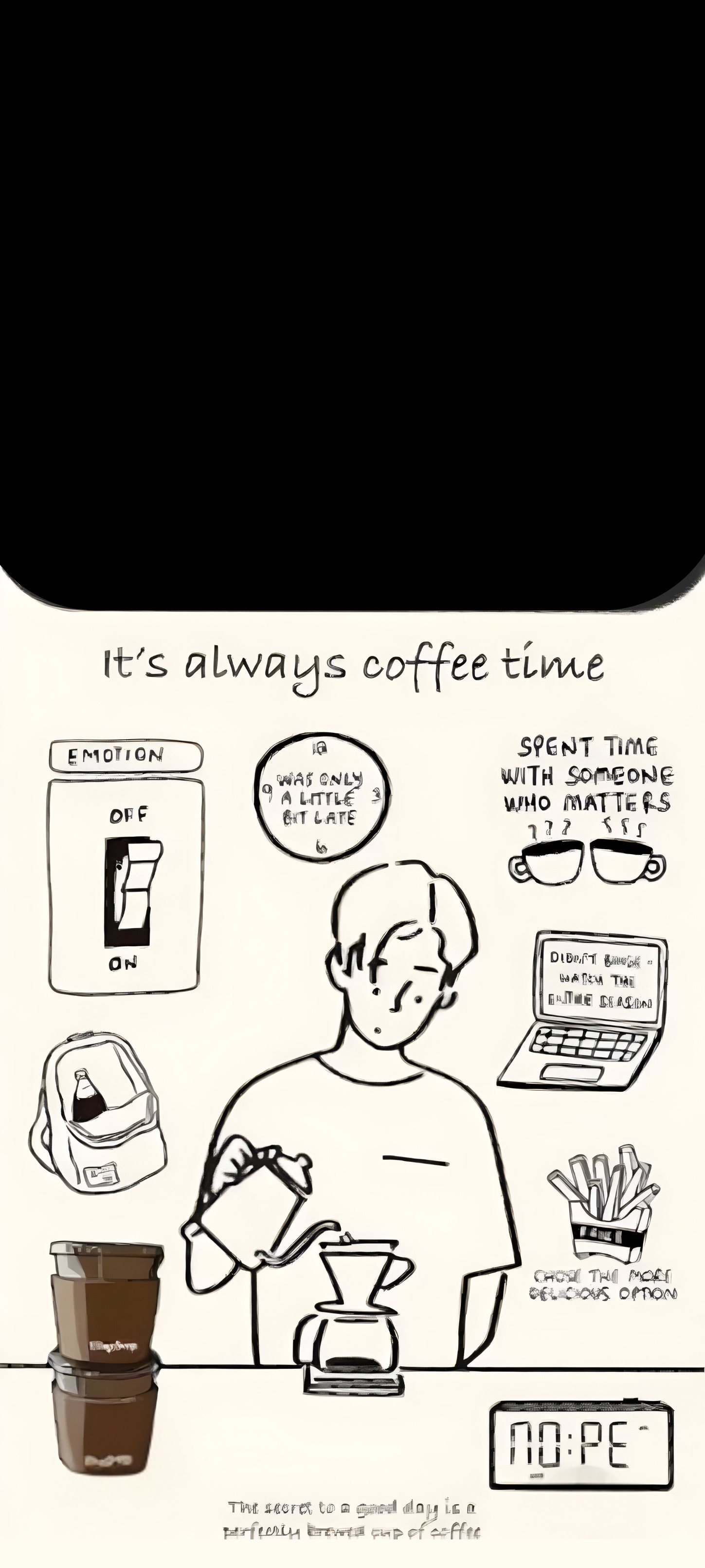 Coffee Time Doodle - random wallpaper for OpersCraft
