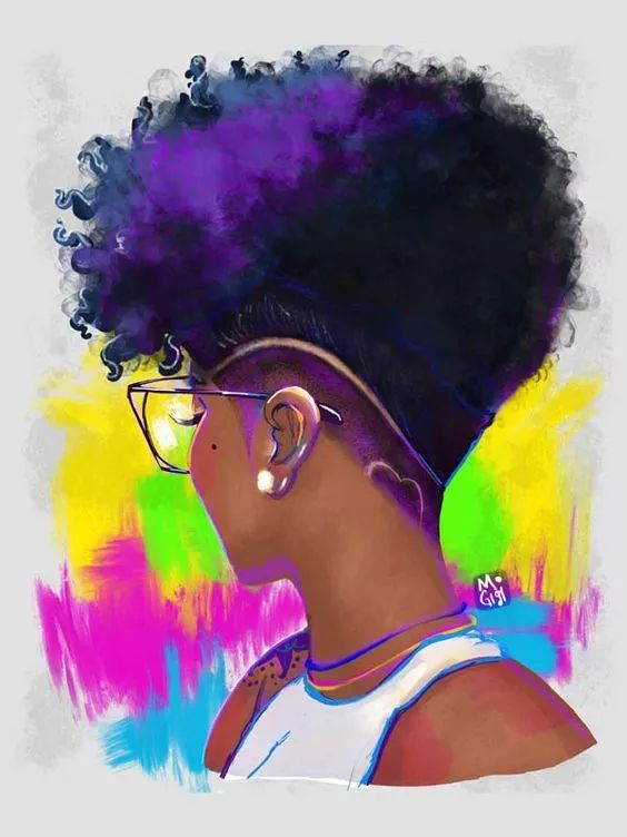 Colorful Afro Portrait - girl wallpaper for OpersCraft