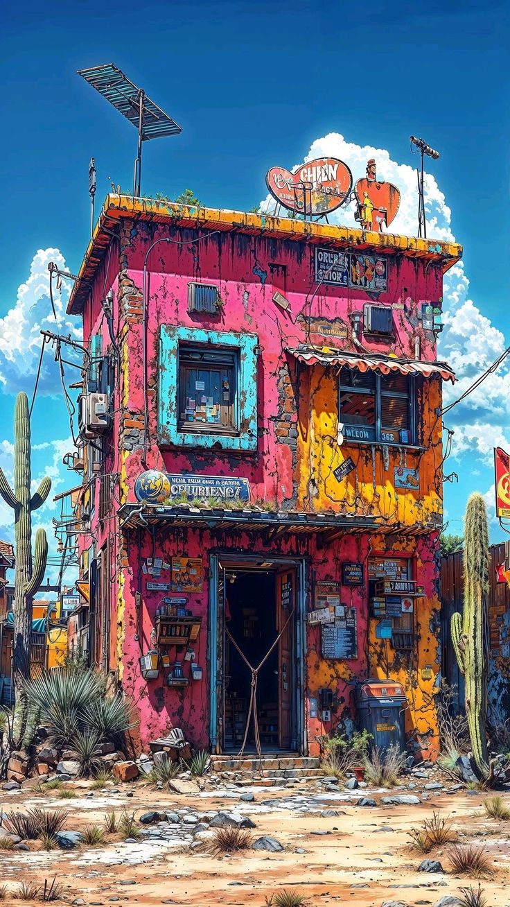 Colorful Desert Building - ghetto wallpaper for OpersCraft