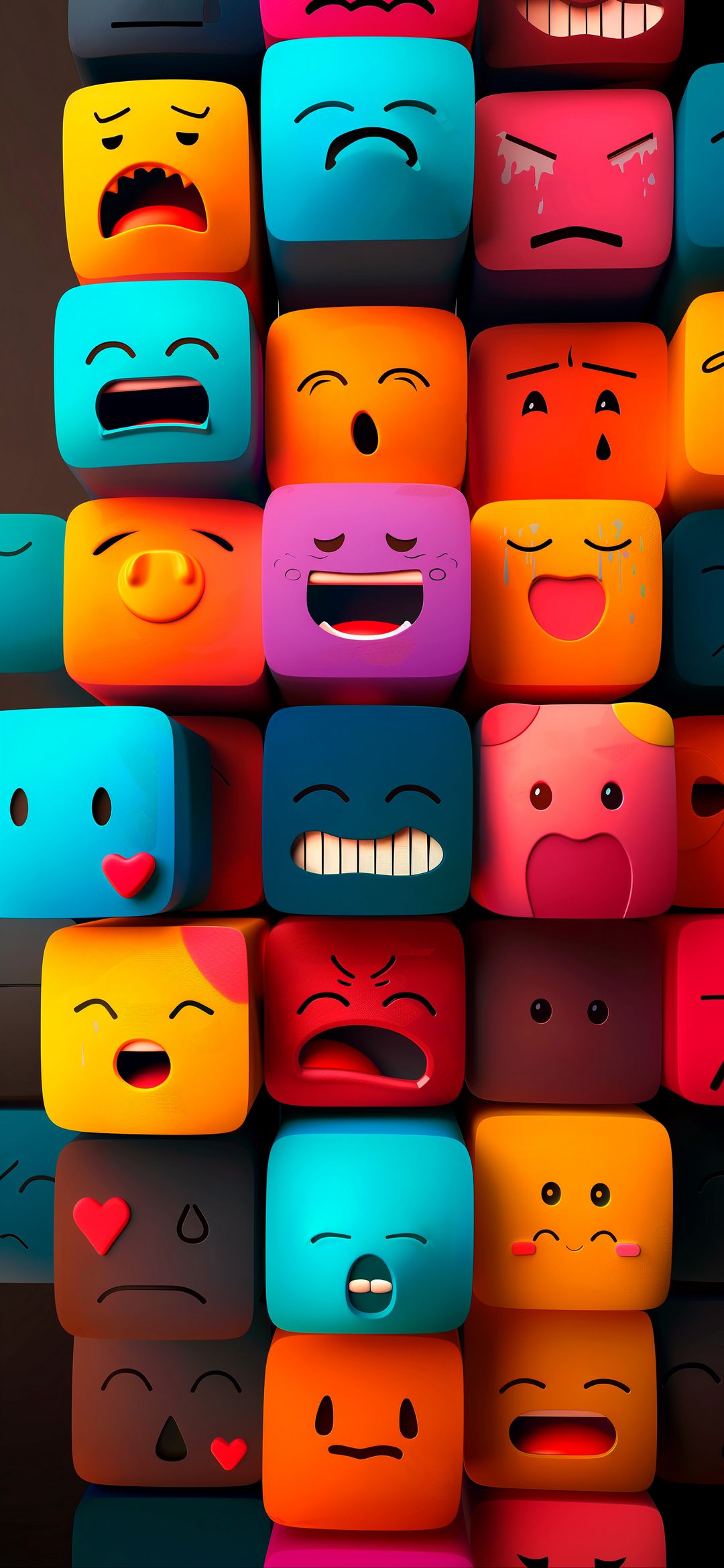 Colorful Emoji Cubes - emoji wallpaper for OpersCraft