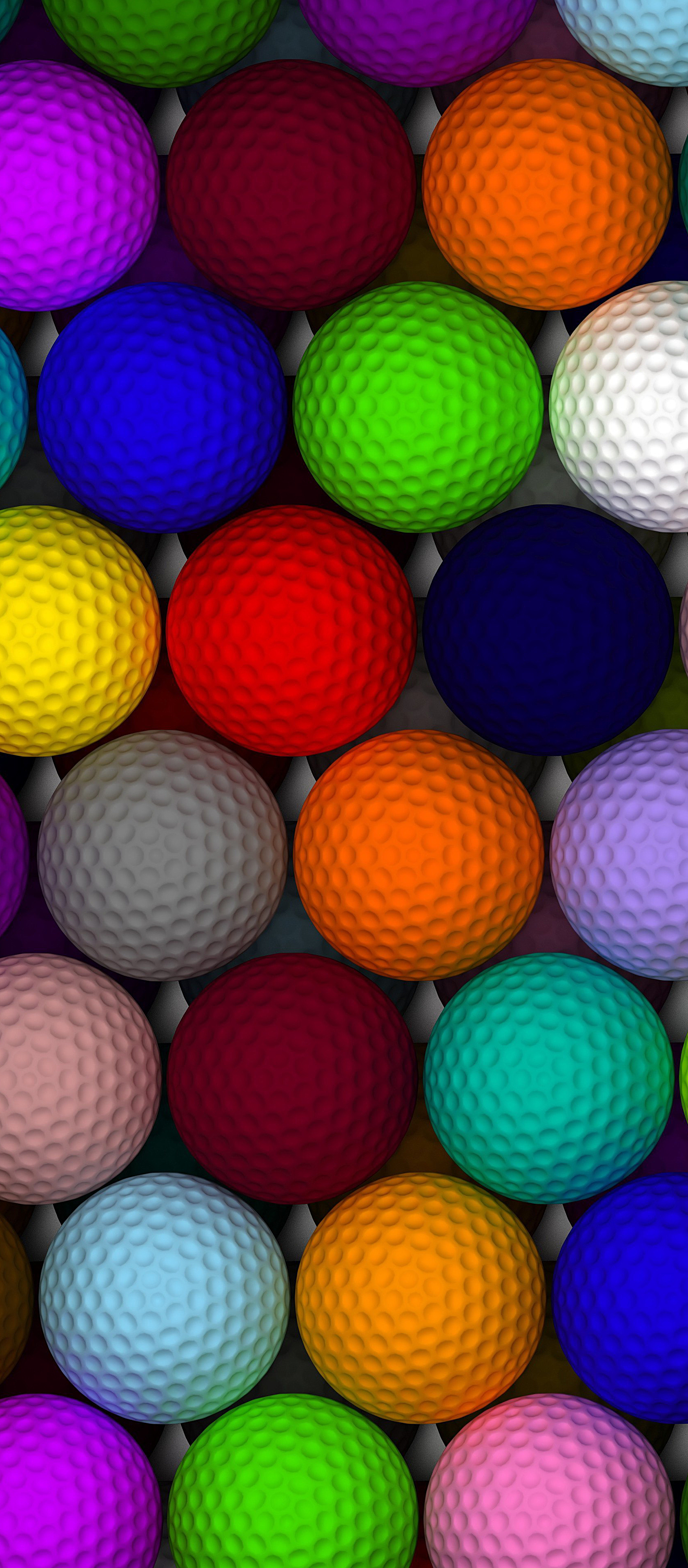 Colorful Golf Ball Array - abstract wallpaper for OpersCraft