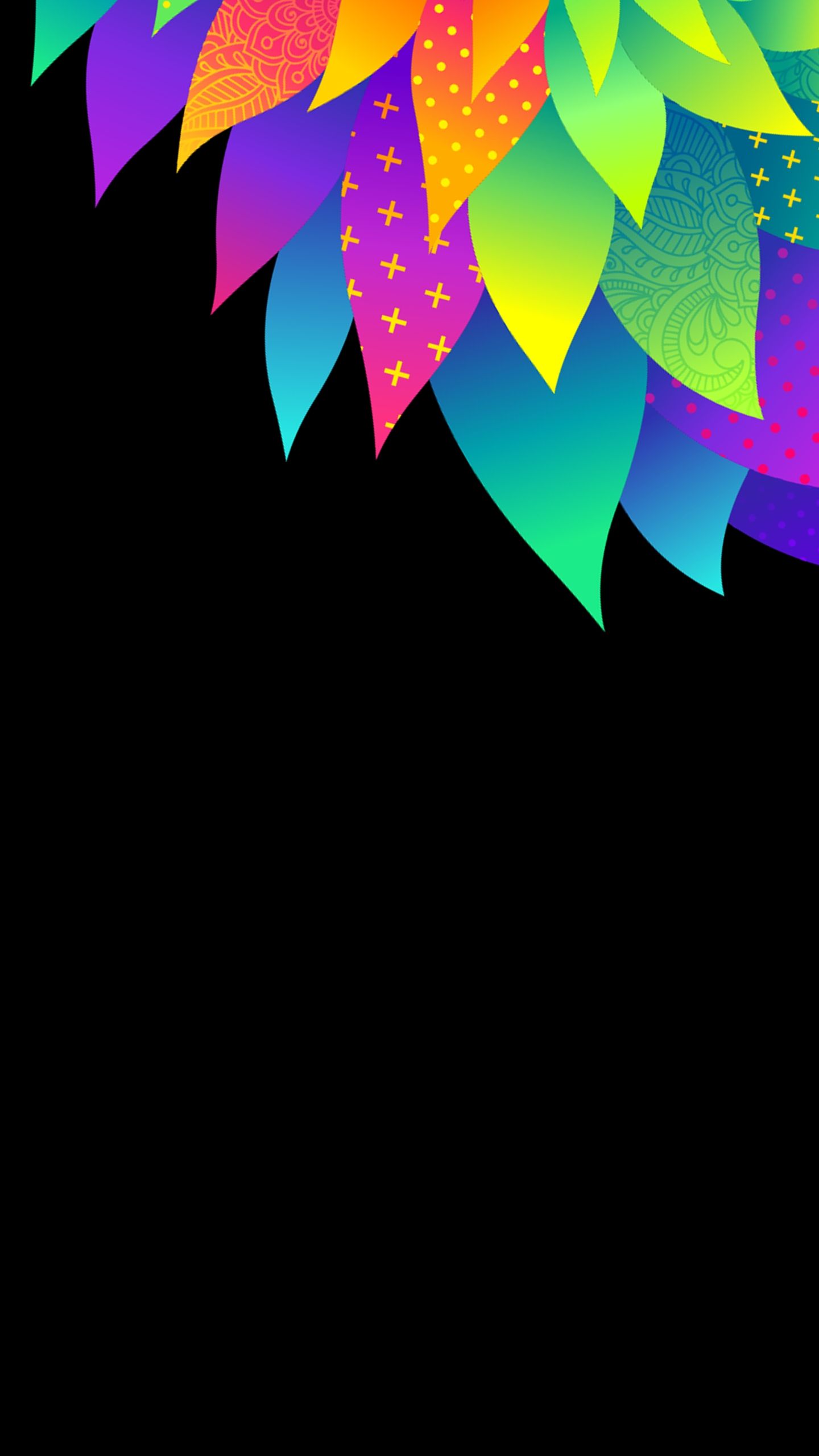 Colorful Gradient Leaf Design - abstract wallpaper for OpersCraft
