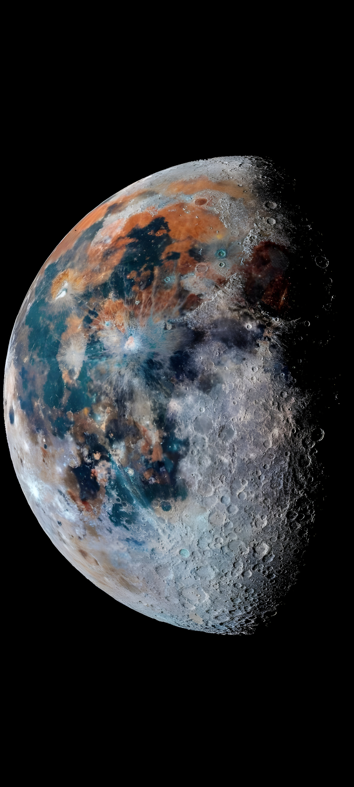 Colorful Moon Surface - space wallpaper for OpersCraft
