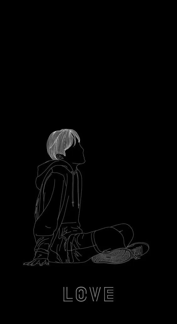 Contemplative Line Art Portrait - minimal wallpaper for OpersCraft