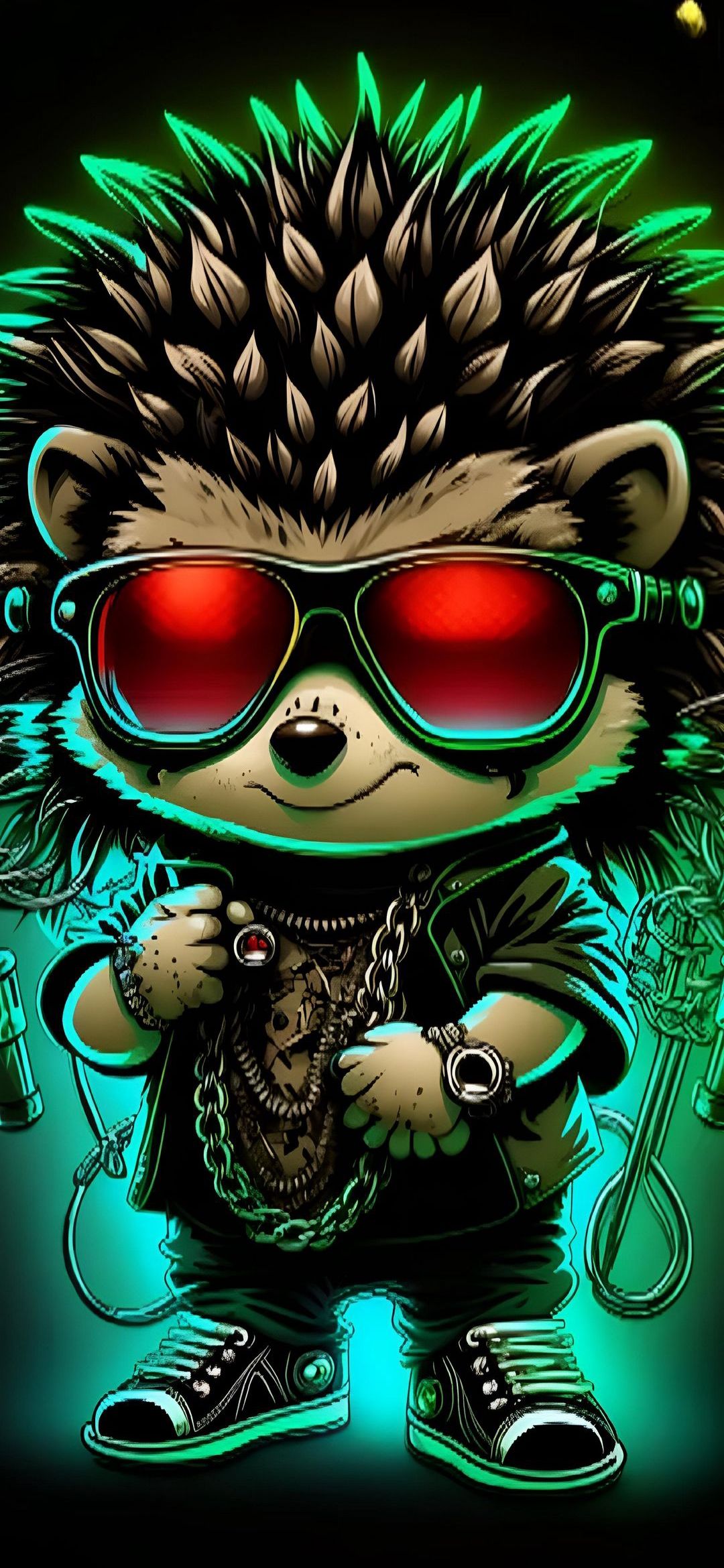 Cool Hedgehog with Shades - animals wallpaper for OpersCraft