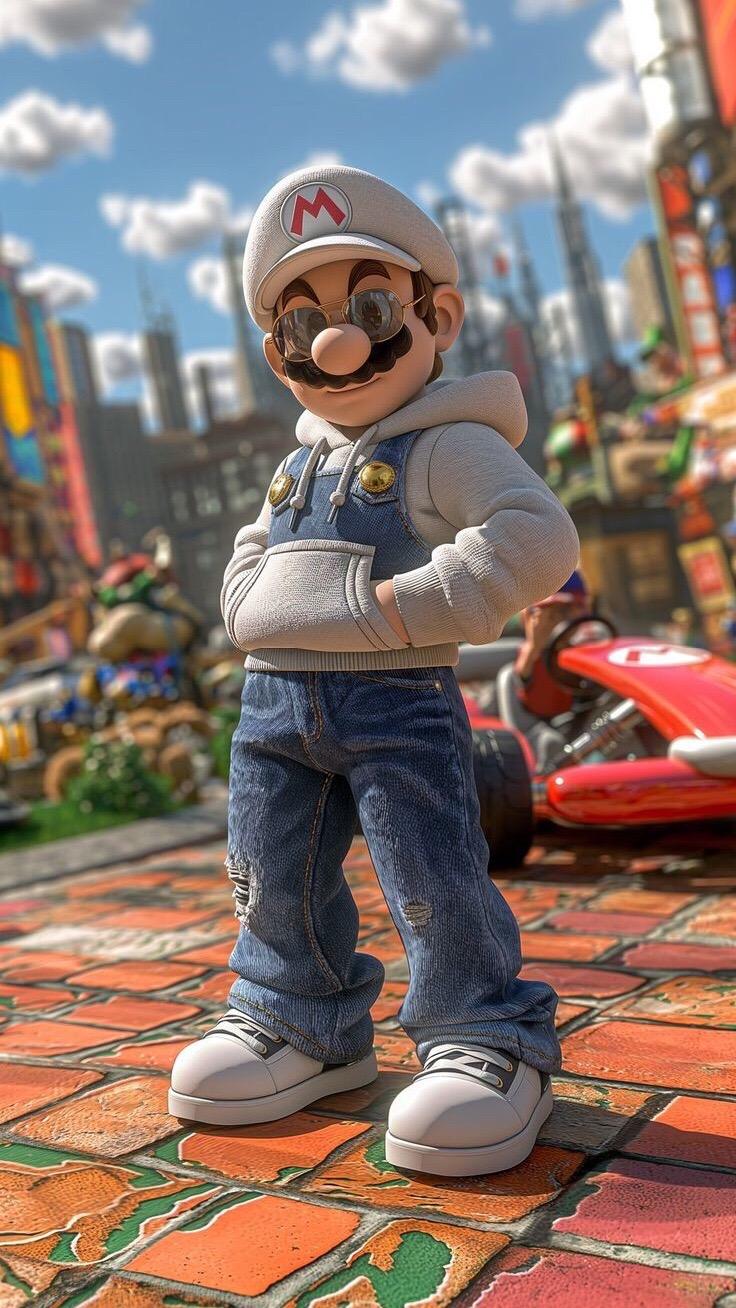 Cool Mario in the City - mario wallpaper for OpersCraft