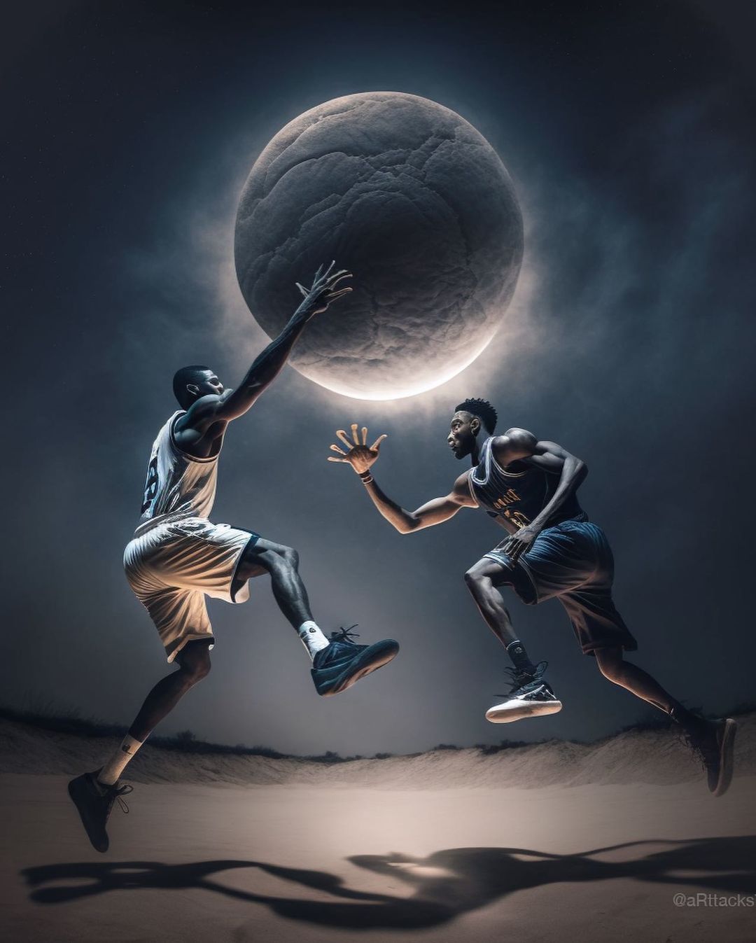 Cosmic Basketball Showdown - basketball wallpaper for OpersCraft