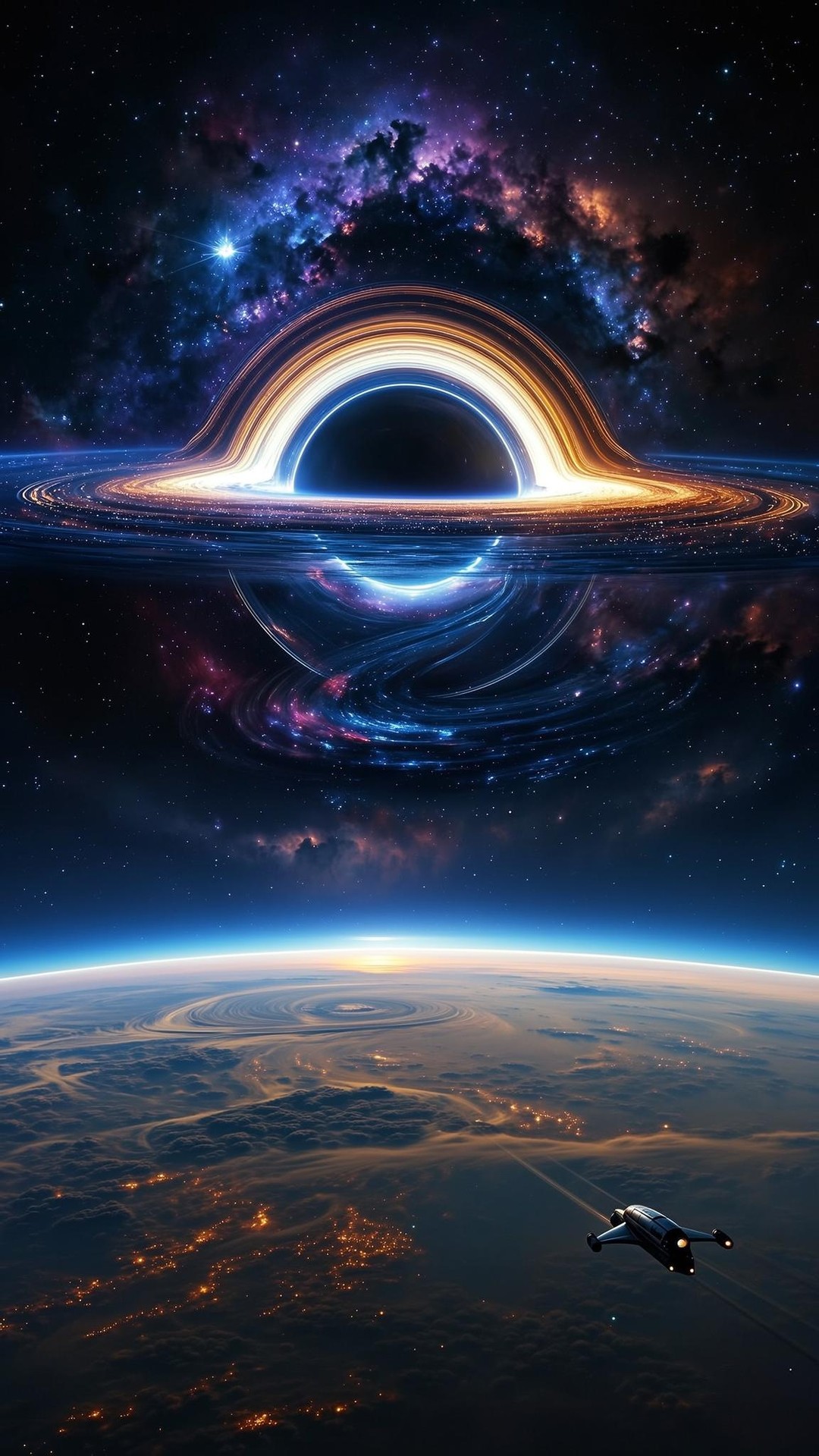 Cosmic Black Hole Voyage - space wallpaper for OpersCraft