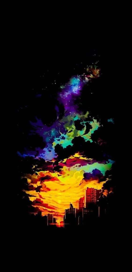Cosmic City Sunset - city wallpaper for OpersCraft