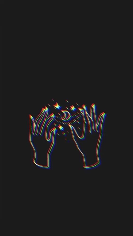 Cosmic Hands Glitch Art - abstract wallpaper for OpersCraft