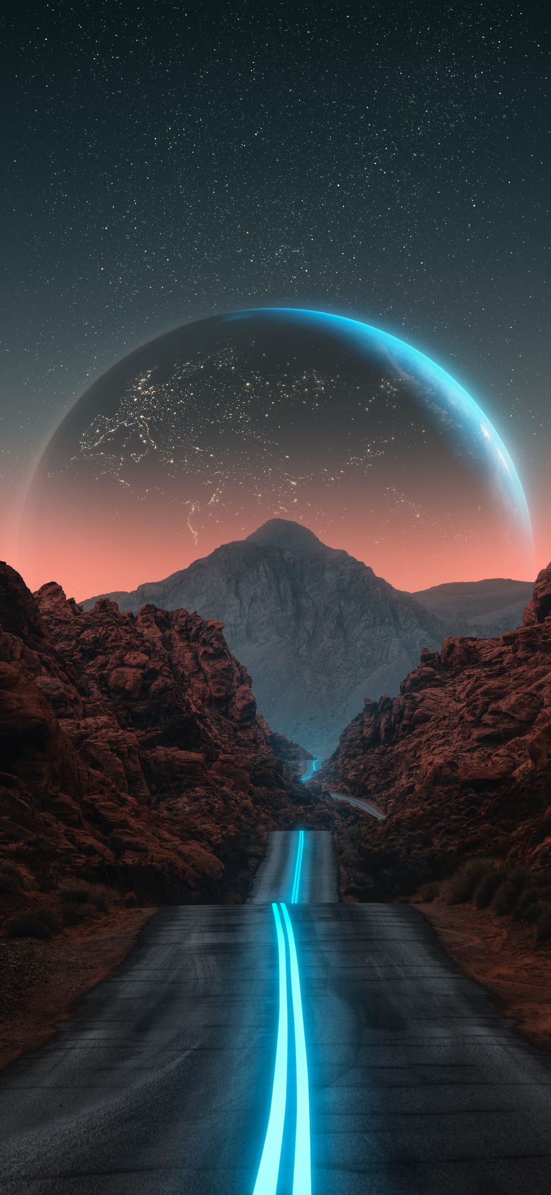 Cosmic Highway Journey - sci-fi wallpaper for OpersCraft