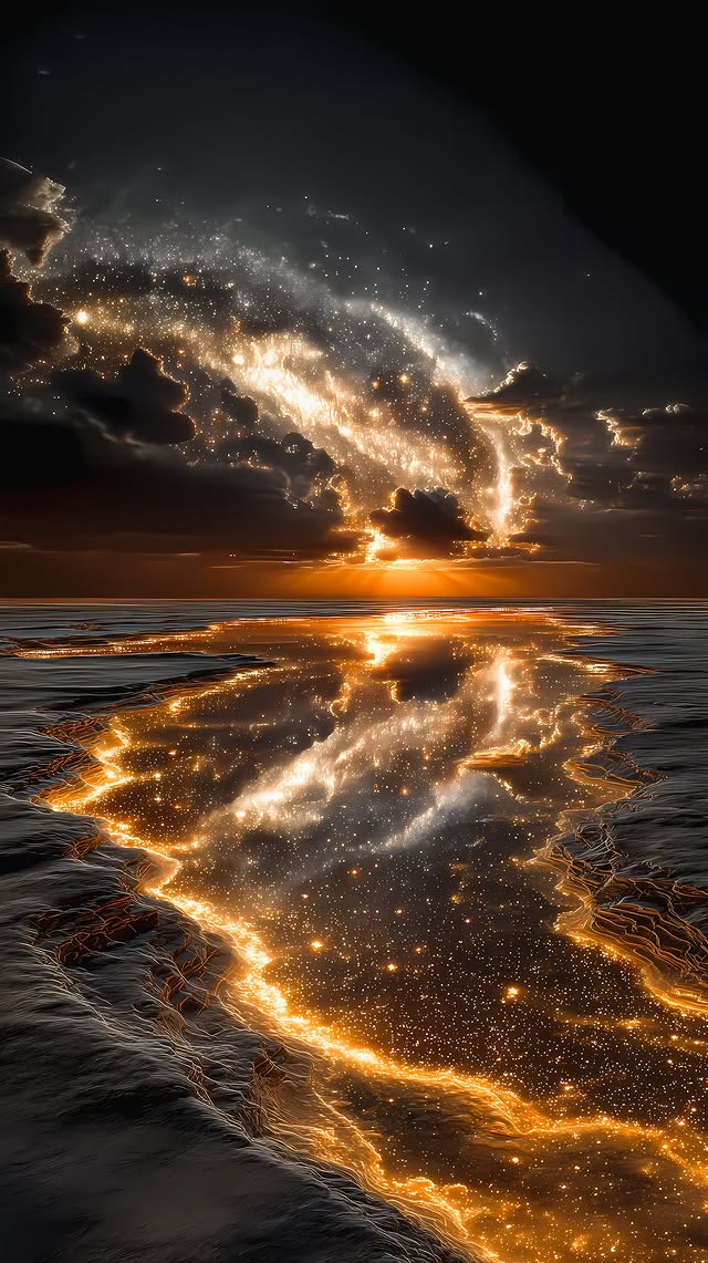 Cosmic Ocean Reflection - space wallpaper for OpersCraft