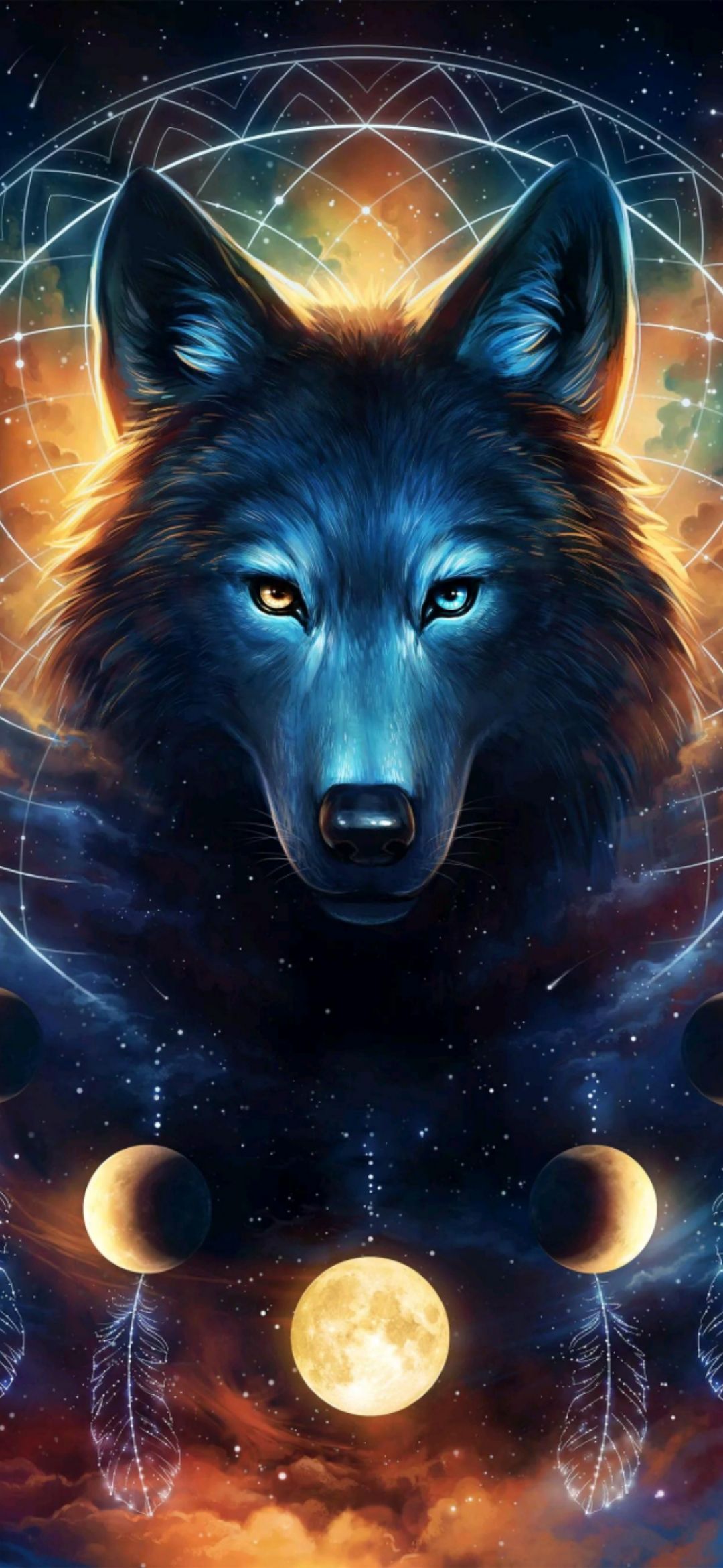Cosmic Wolf Dreamcatcher - wolf wallpaper for OpersCraft