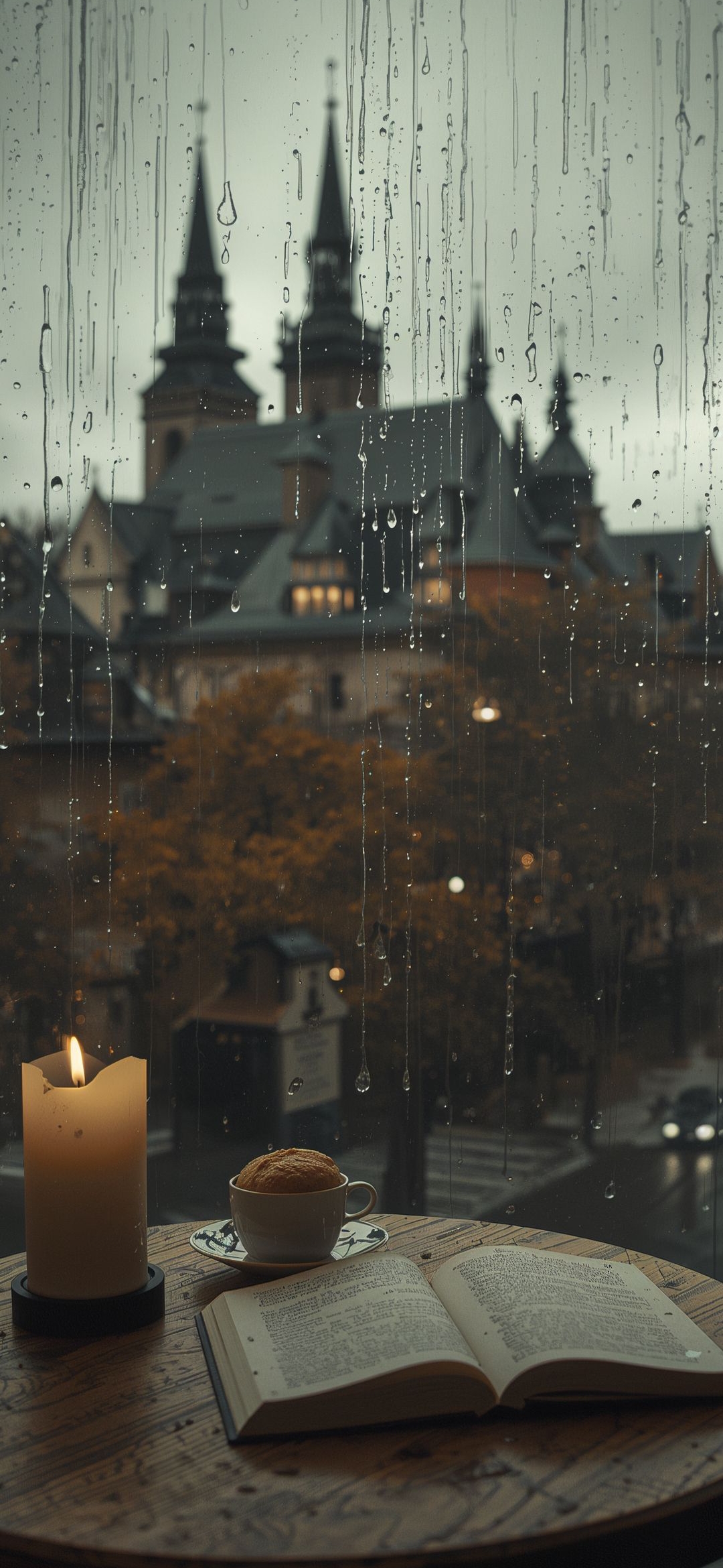 Cozy Rainy Day Reading - still life wallpaper for OpersCraft