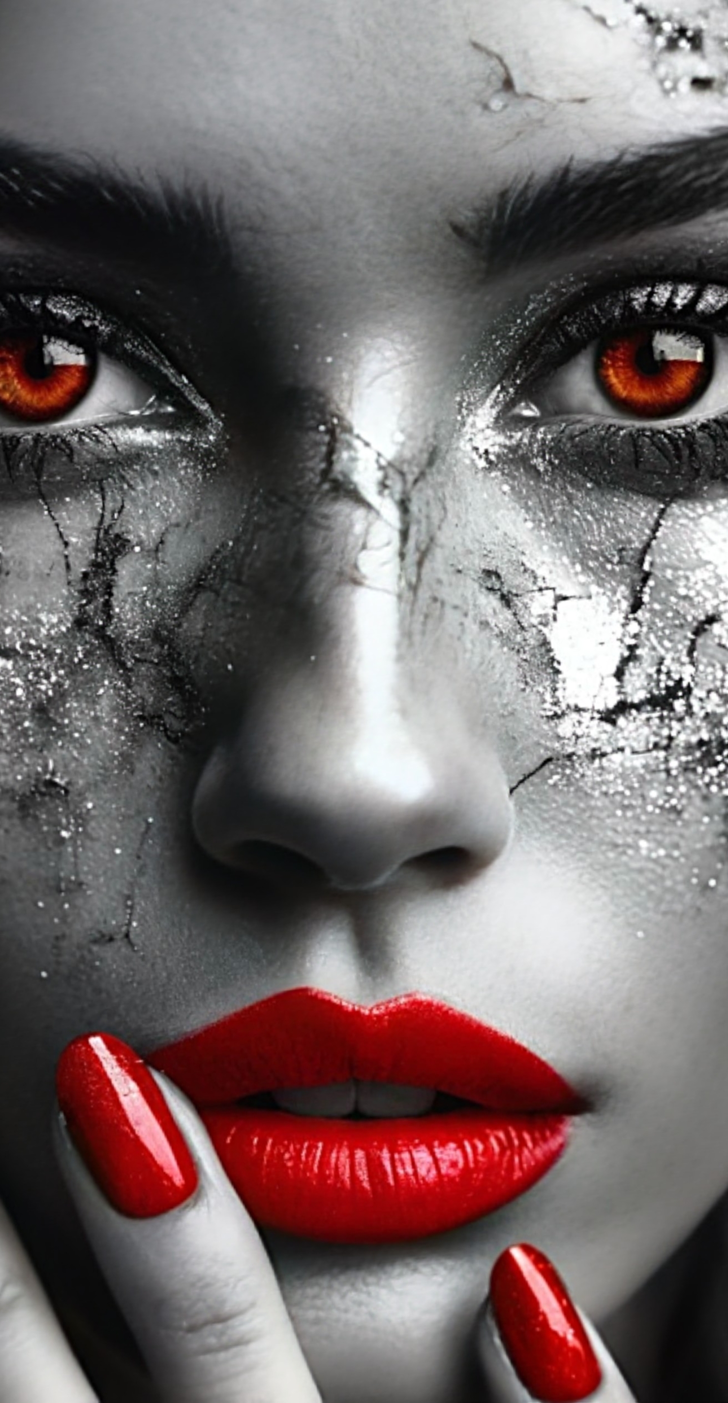 Cracked Beauty Portrait - portrait wallpaper for OpersCraft