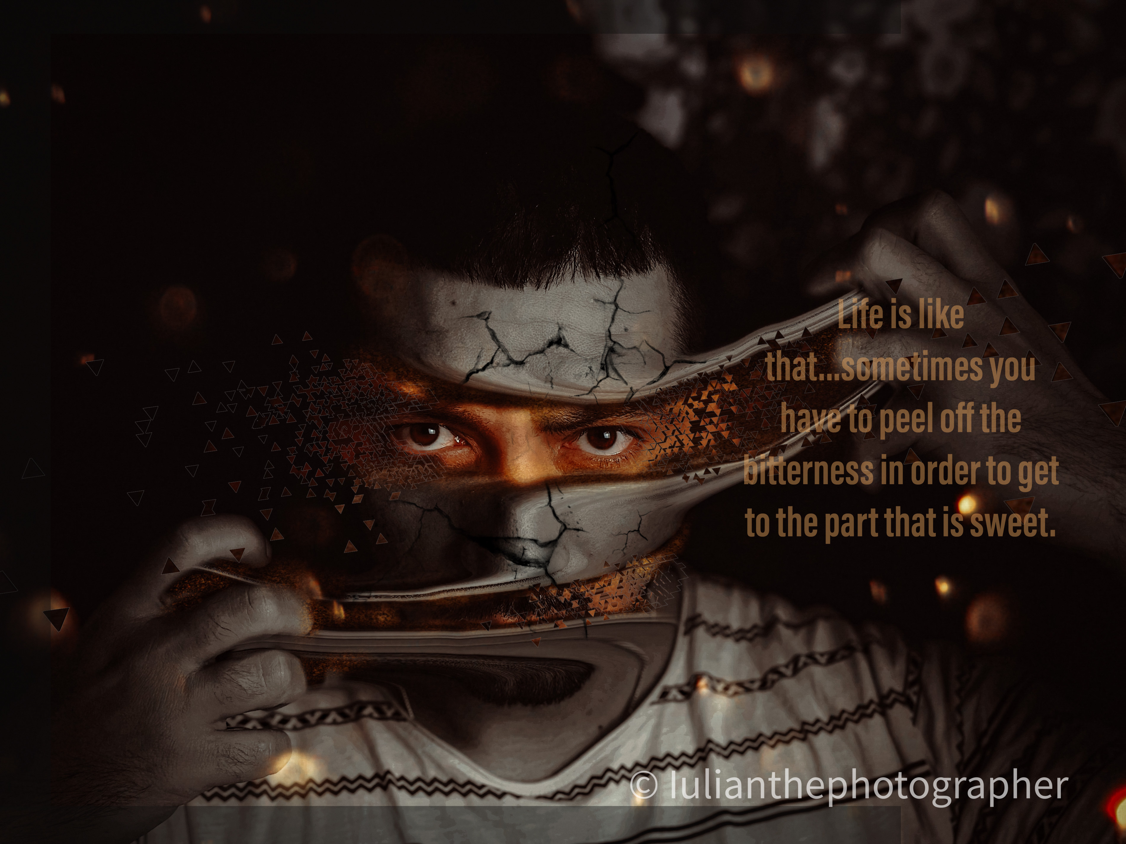 Cracked Face Portrait - gothic wallpaper for OpersCraft