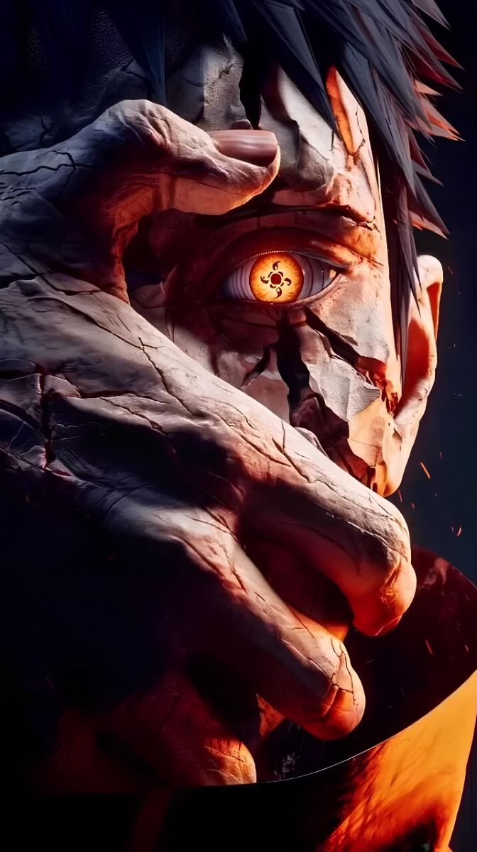 Cracked Mask Sharingan Portrait - anime wallpaper for OpersCraft