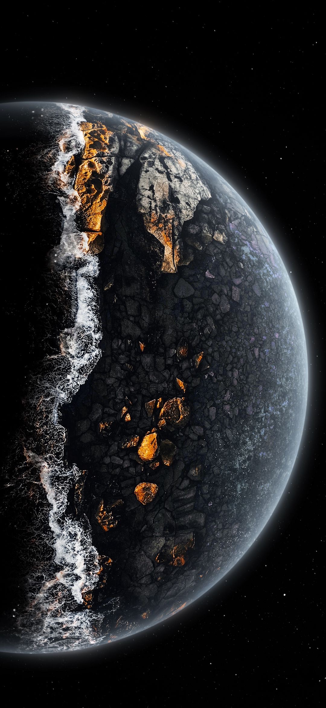 Cracked Planet in Space - planet wallpaper for OpersCraft