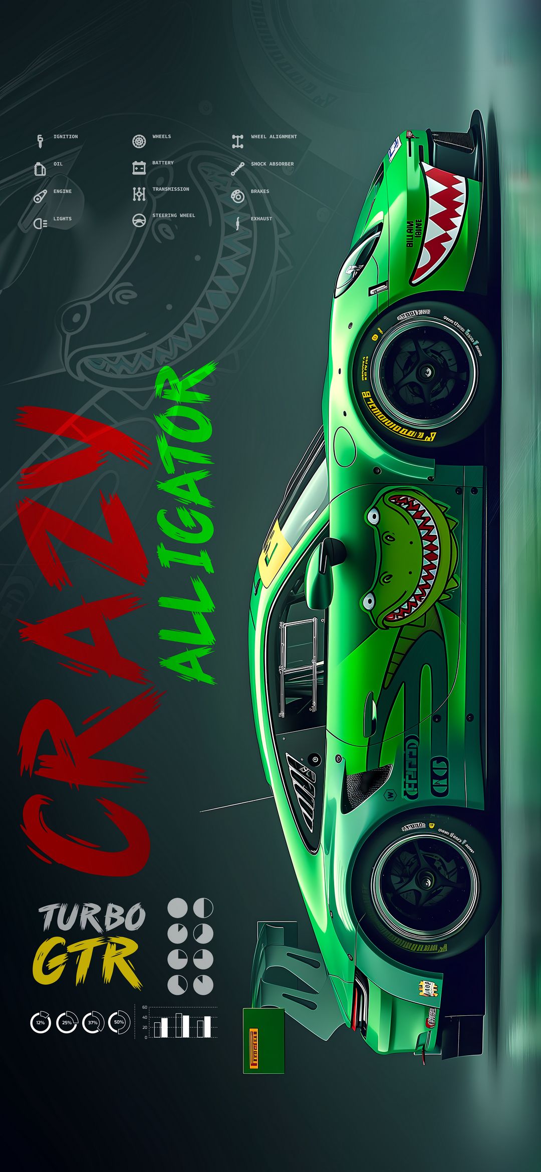 Crazy Alligator Turbo GTR - cars wallpaper for OpersCraft
