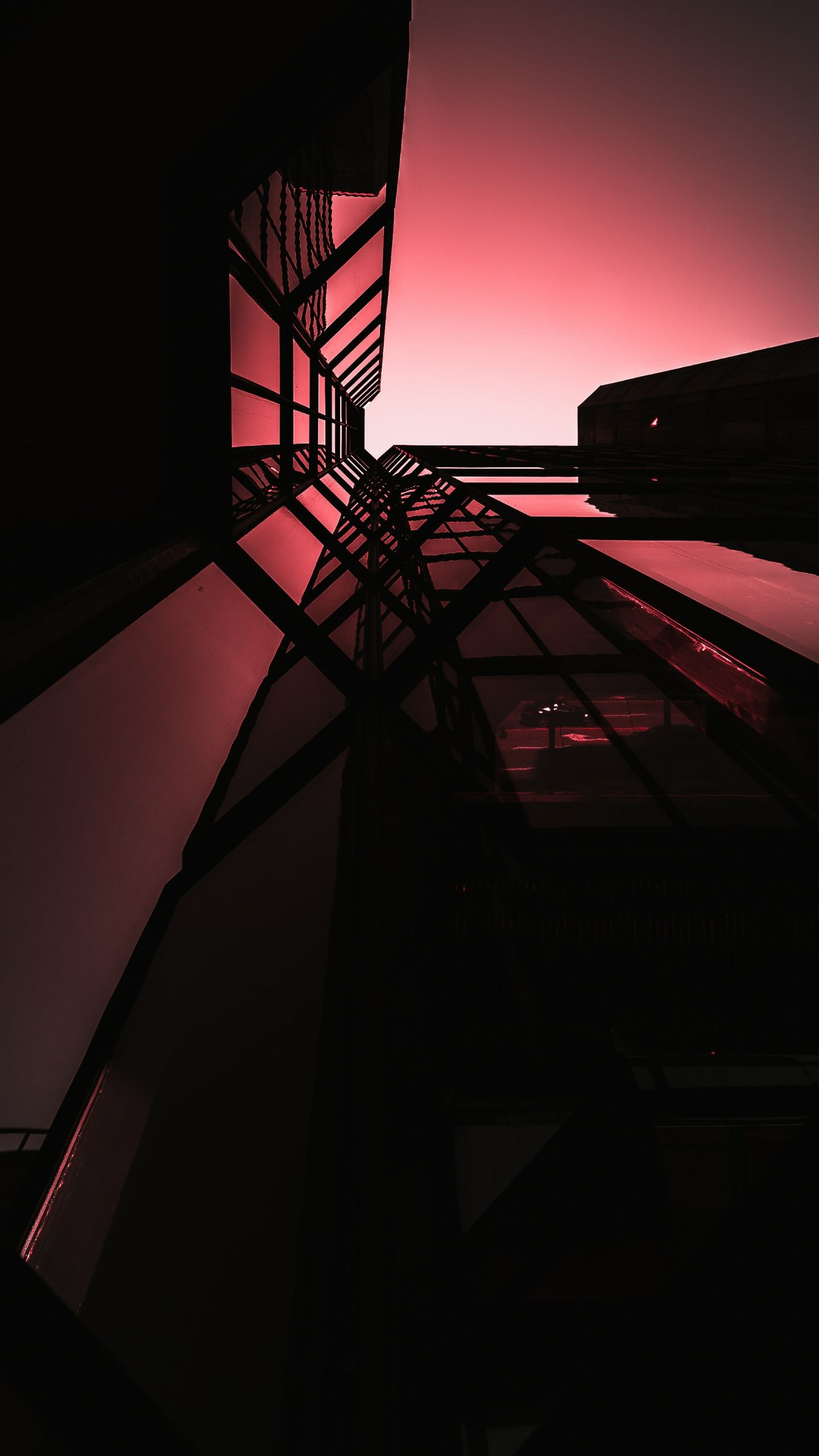 Crimson Architectural Abstraction - architecture wallpaper for OpersCraft