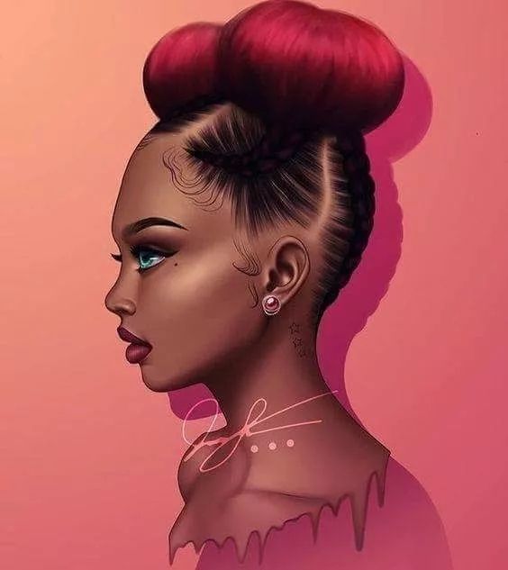 Crimson Buns Portrait - girl wallpaper for OpersCraft