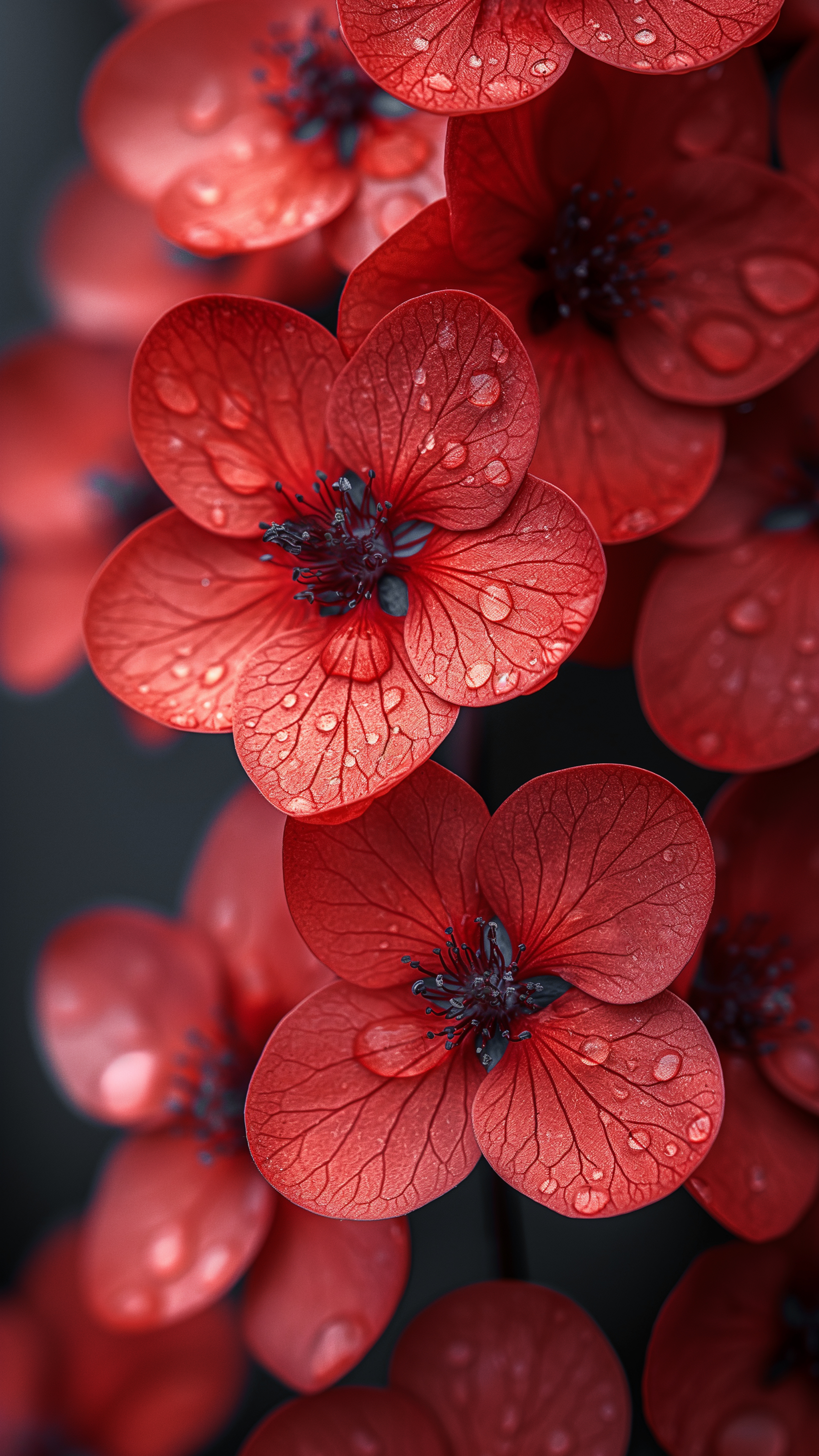 Crimson Dewdrop Flower Wallpaper - flowers wallpaper for OpersCraft