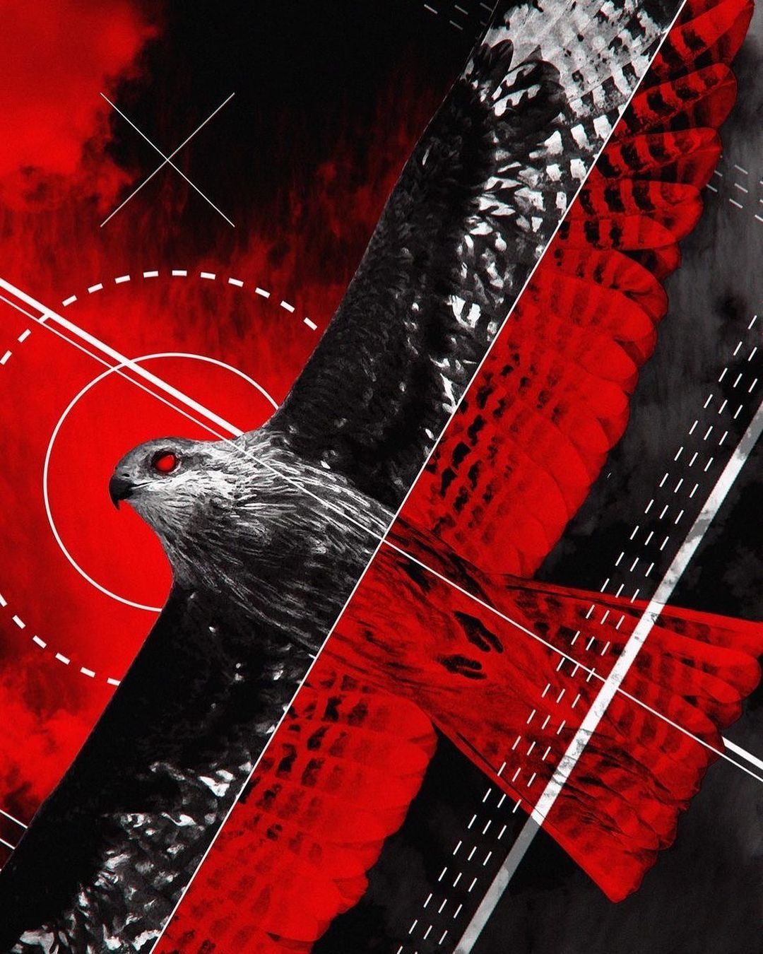 Crimson Hawk Abstract - abstract wallpaper for OpersCraft