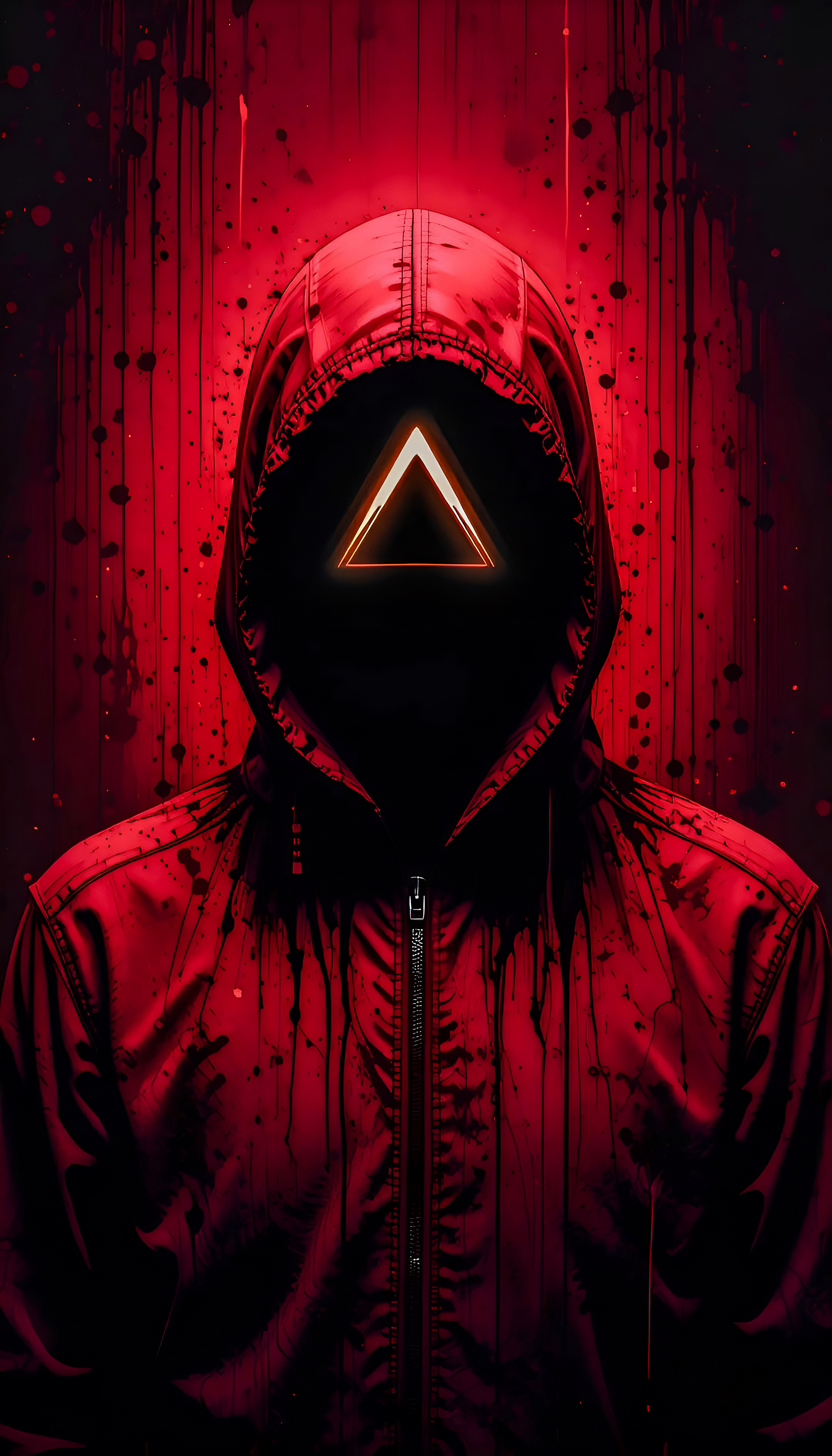 Crimson Hooded Figure - abstract wallpaper for OpersCraft