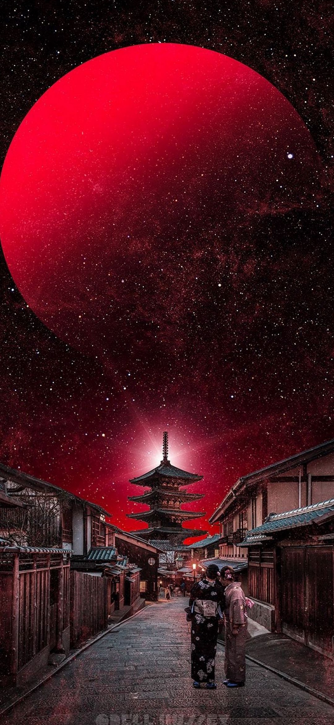 Crimson Moon Kyoto - japan wallpaper for OpersCraft