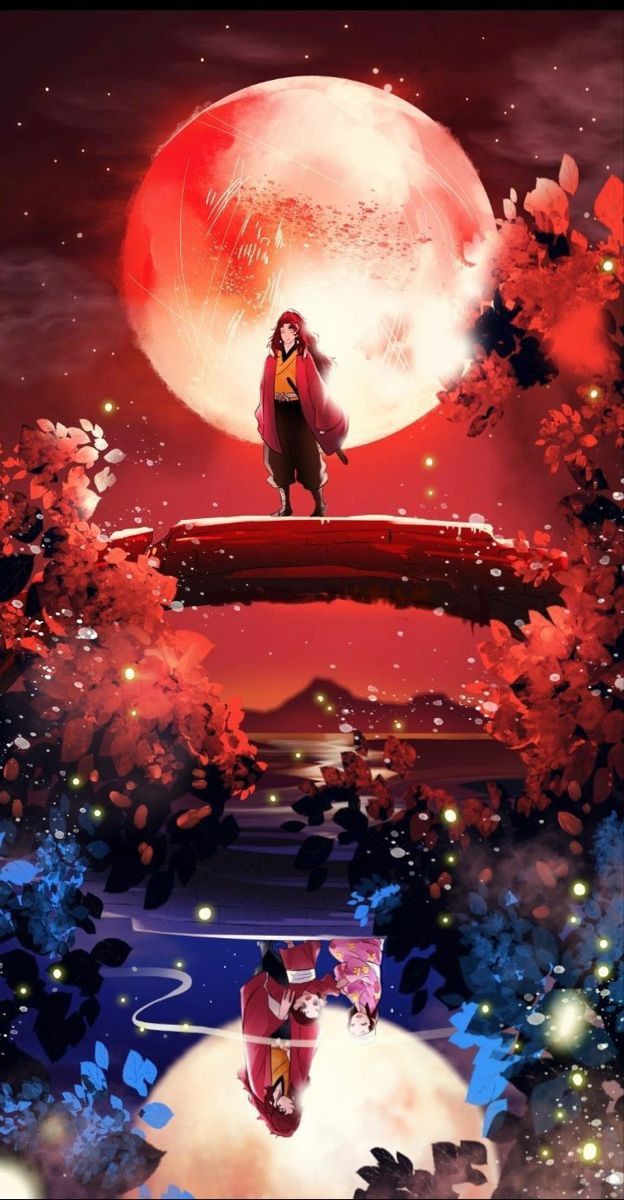 Crimson Moon Reflection - anime wallpaper for OpersCraft