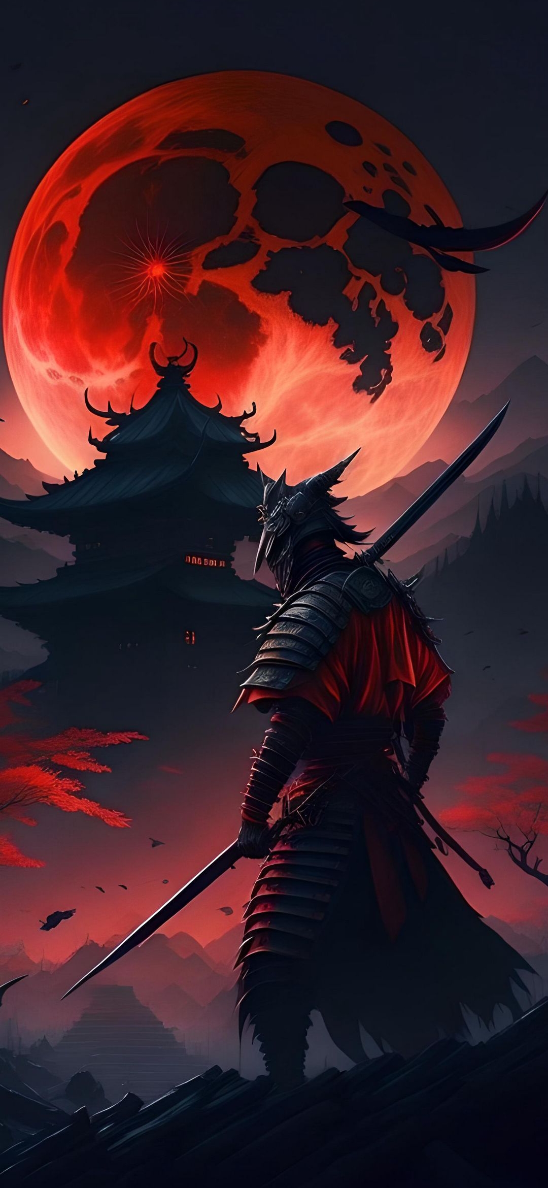 Crimson Moon Samurai - samurai wallpaper for OpersCraft
