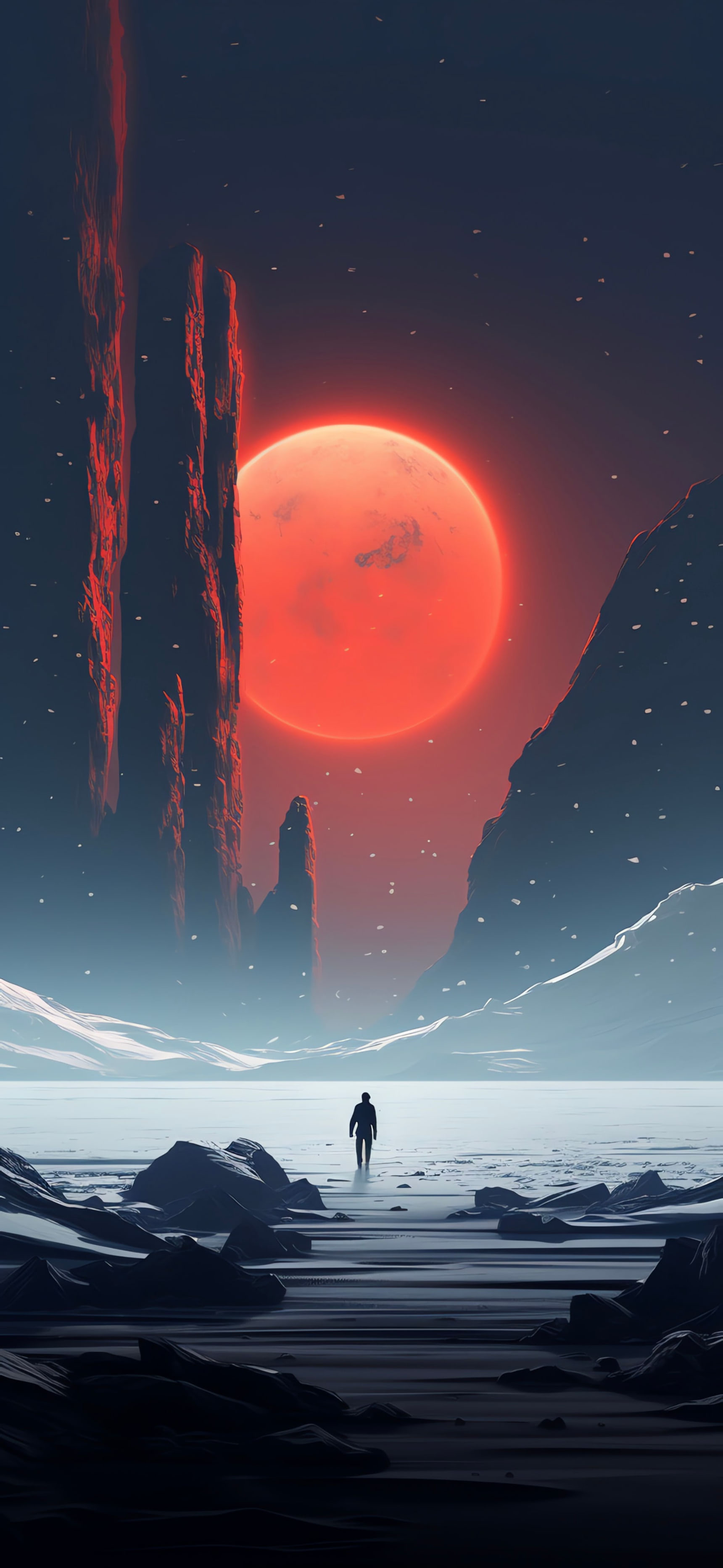 Crimson Moon Wanderer - fantasy wallpaper for OpersCraft