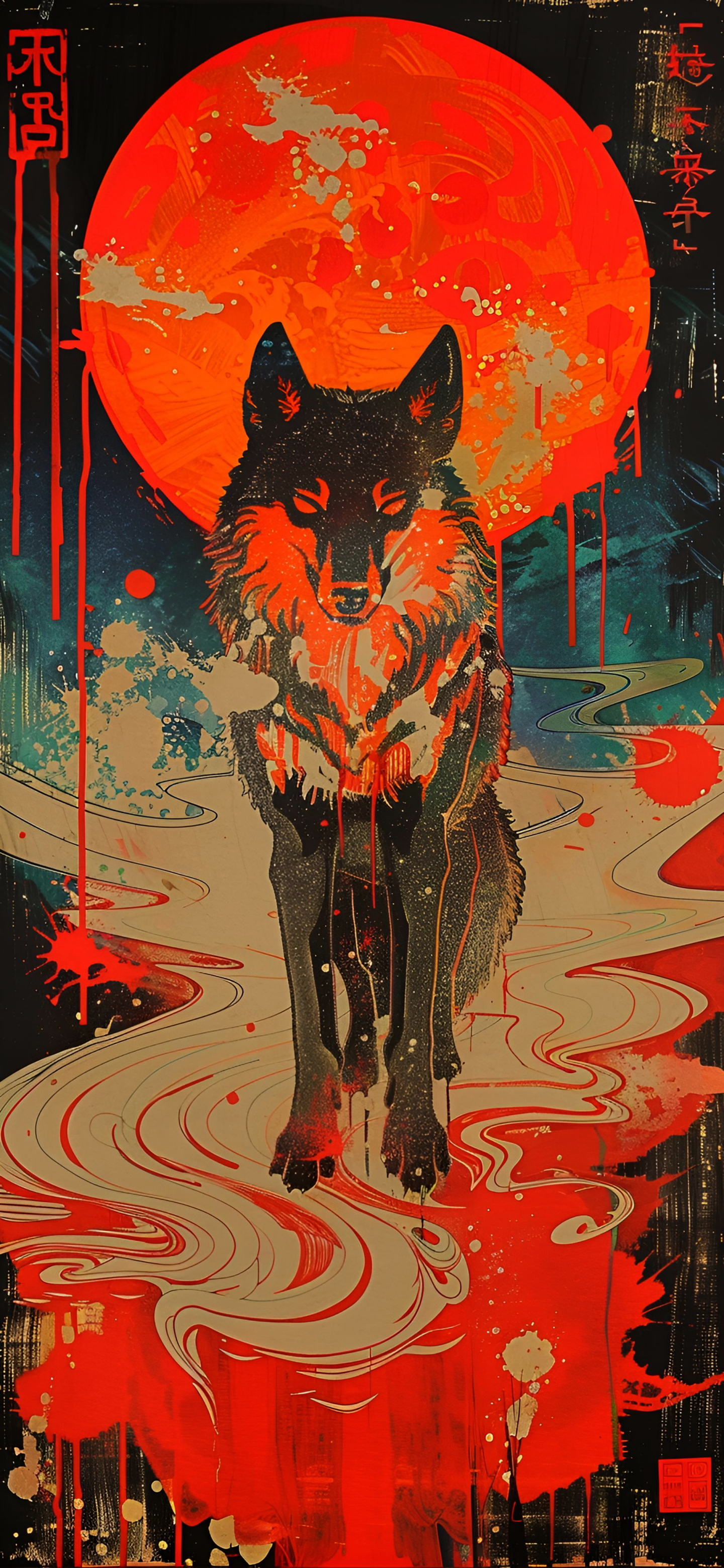 Crimson Moon Wolf - ghetto wallpaper for OpersCraft