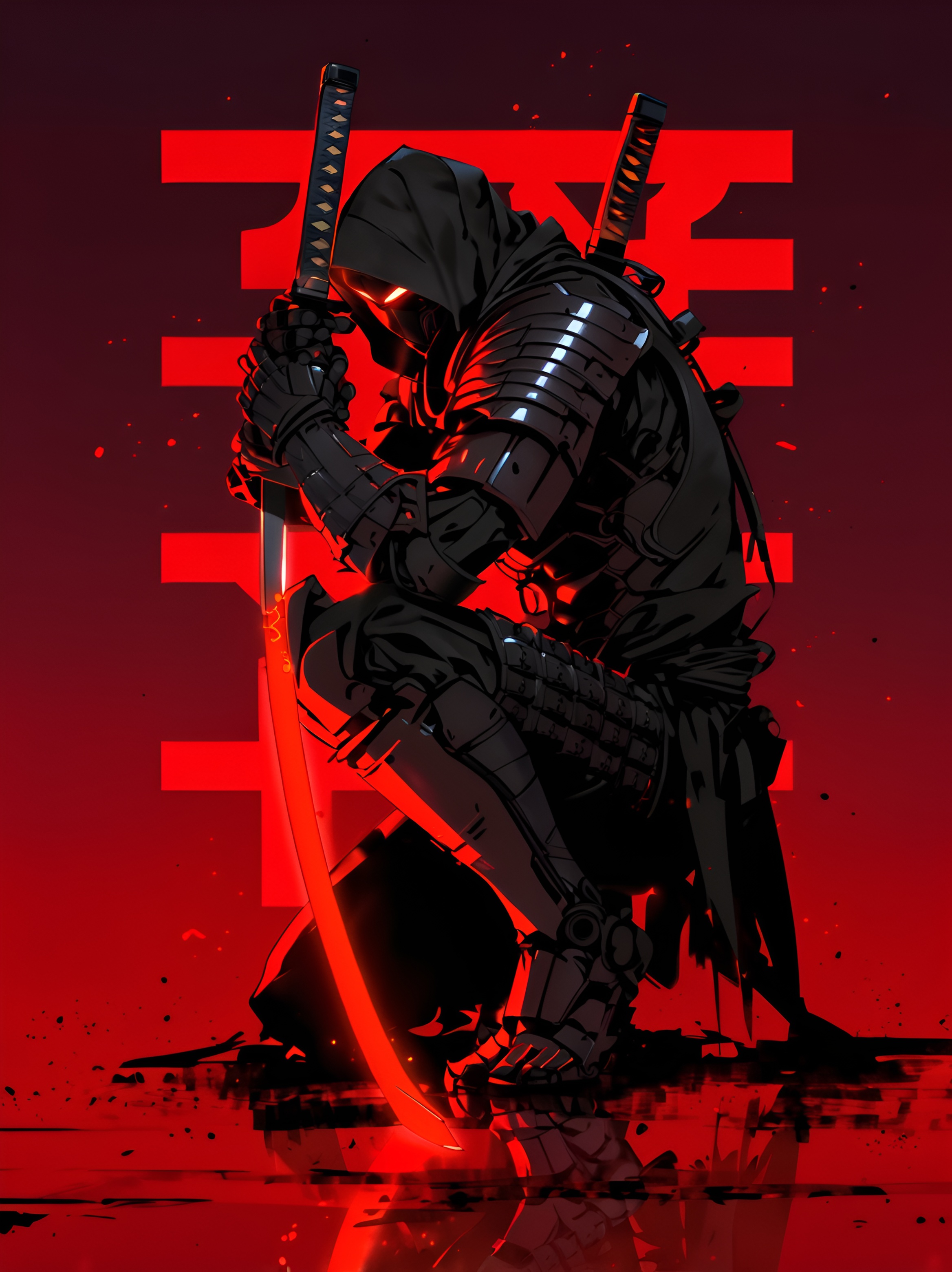 Crimson Ninja Warrior - random wallpaper for OpersCraft