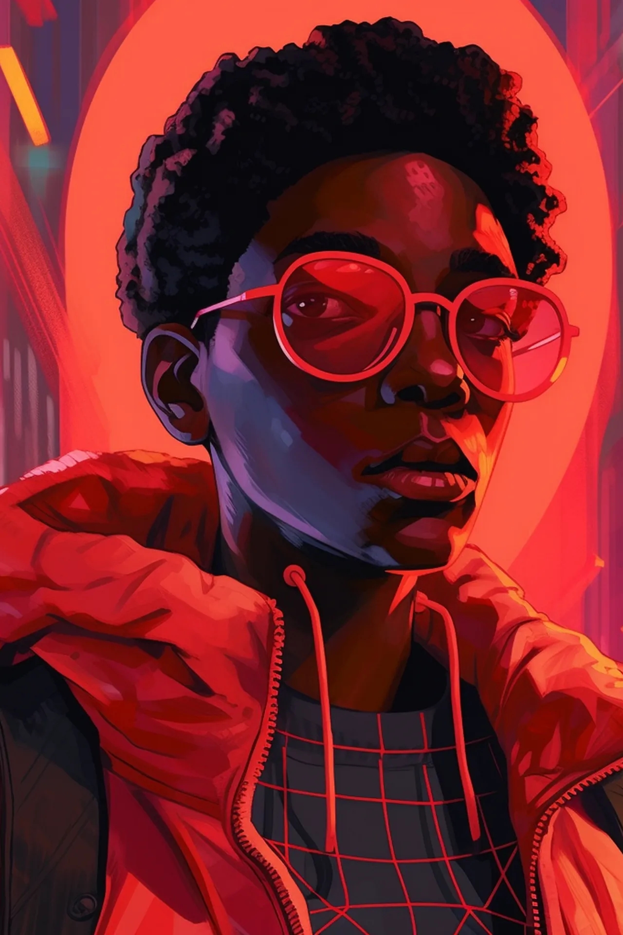 Crimson Portrait Illustration - illustration wallpaper for OpersCraft