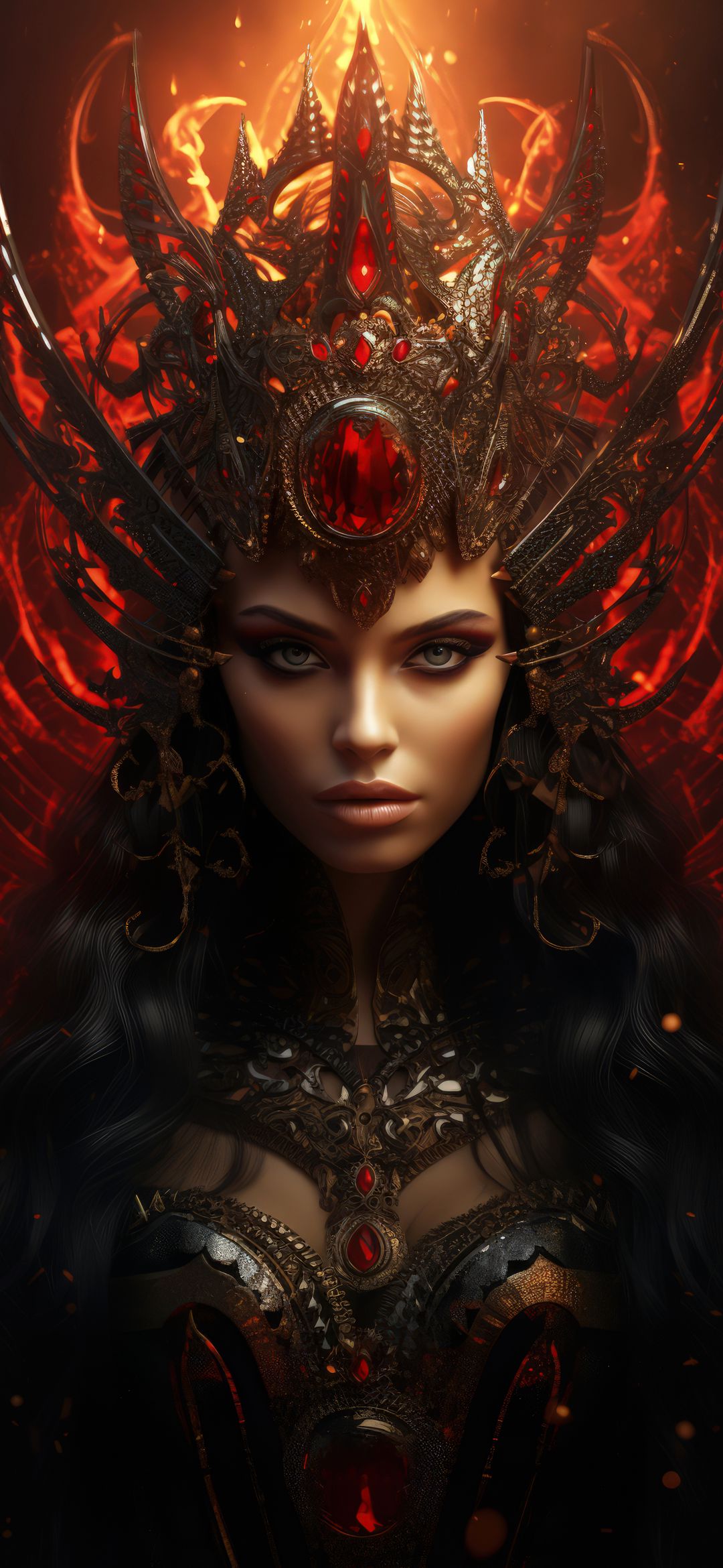 Crimson Queen Portrait - fantasy wallpaper for OpersCraft
