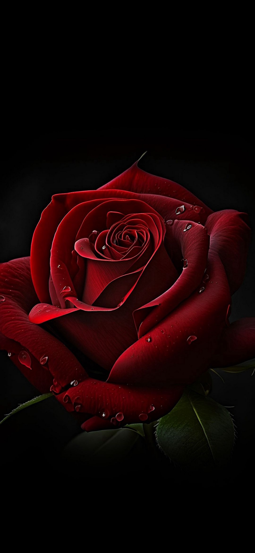Crimson Rose Dew Drops - rose wallpaper for OpersCraft