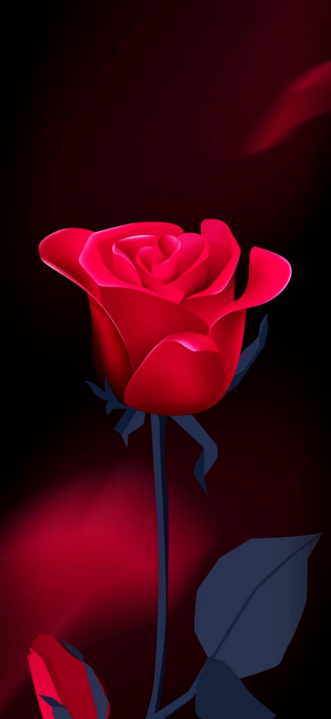 Crimson Rose on Black - floral wallpaper for OpersCraft