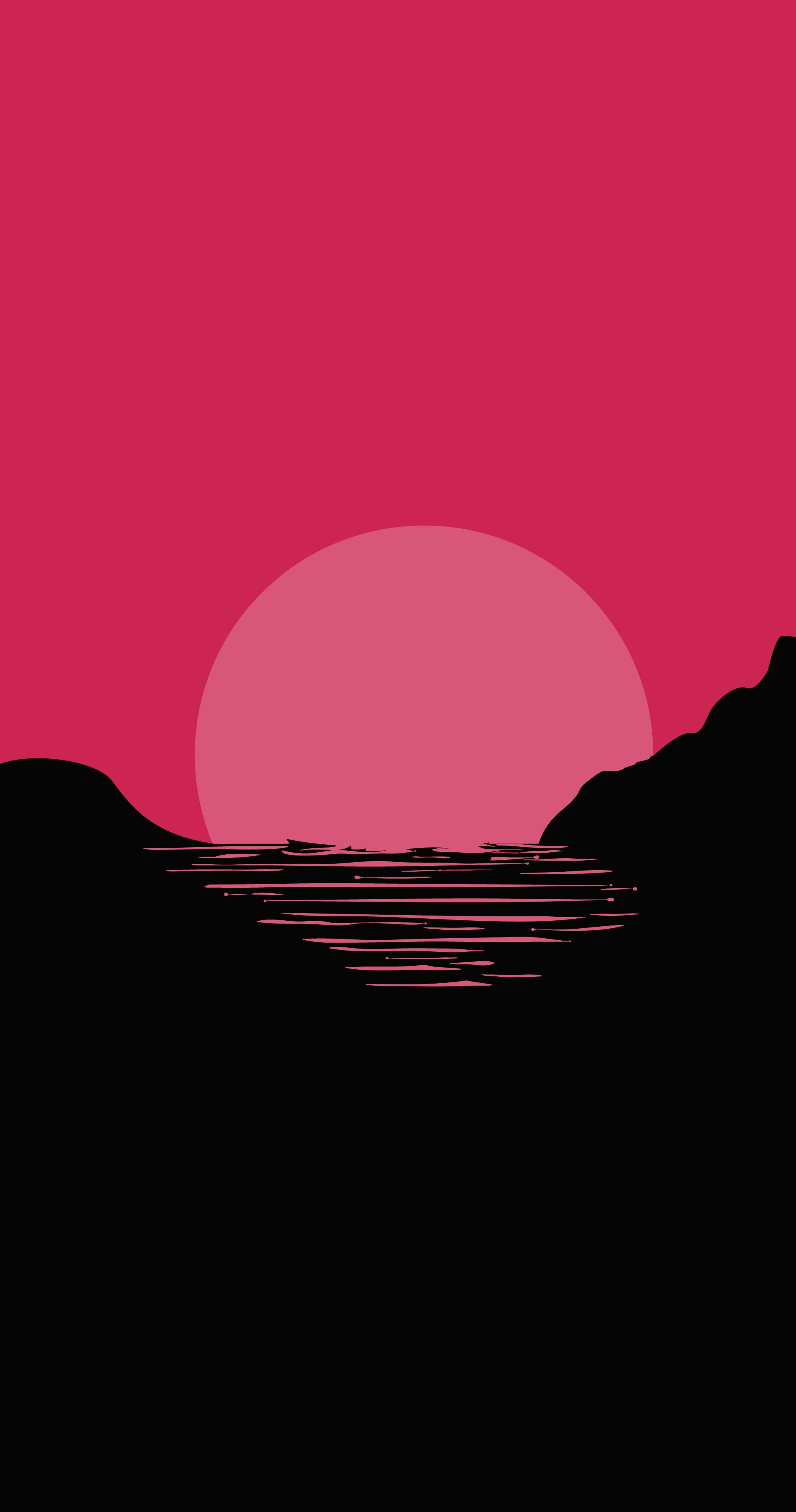 Crimson Sunset Seascape - sunset wallpaper for OpersCraft
